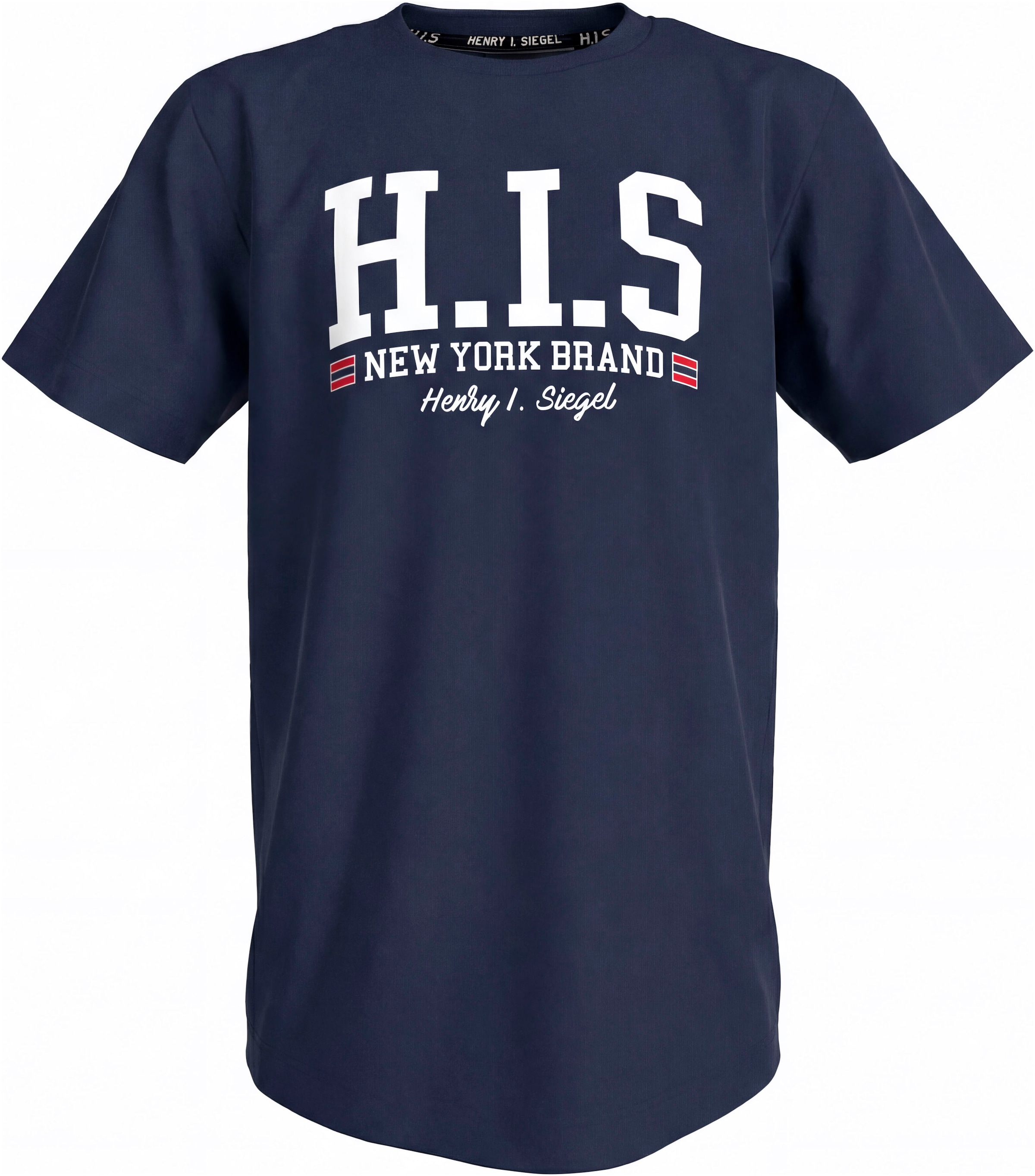 H.I.S T-Shirt »2er Pack T-Shirts mit Logodrucken für Jungen« Packung, 2, 2 tlg. Basic Schnitt, kurze Ärmel, bedruckte Optik, Logodrucke