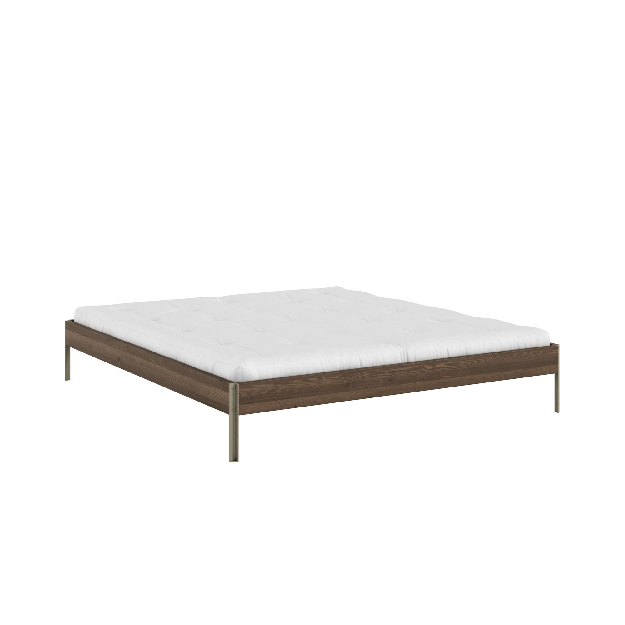 Karup Design Bettgestell "CORE BED Bodenbett, Holzrahmen, Futonbett, Jugendbett, Holzbett" Massivholzbett mit Lattenrost, Kiefer massiv, Doppelbett ohne Kopfteil