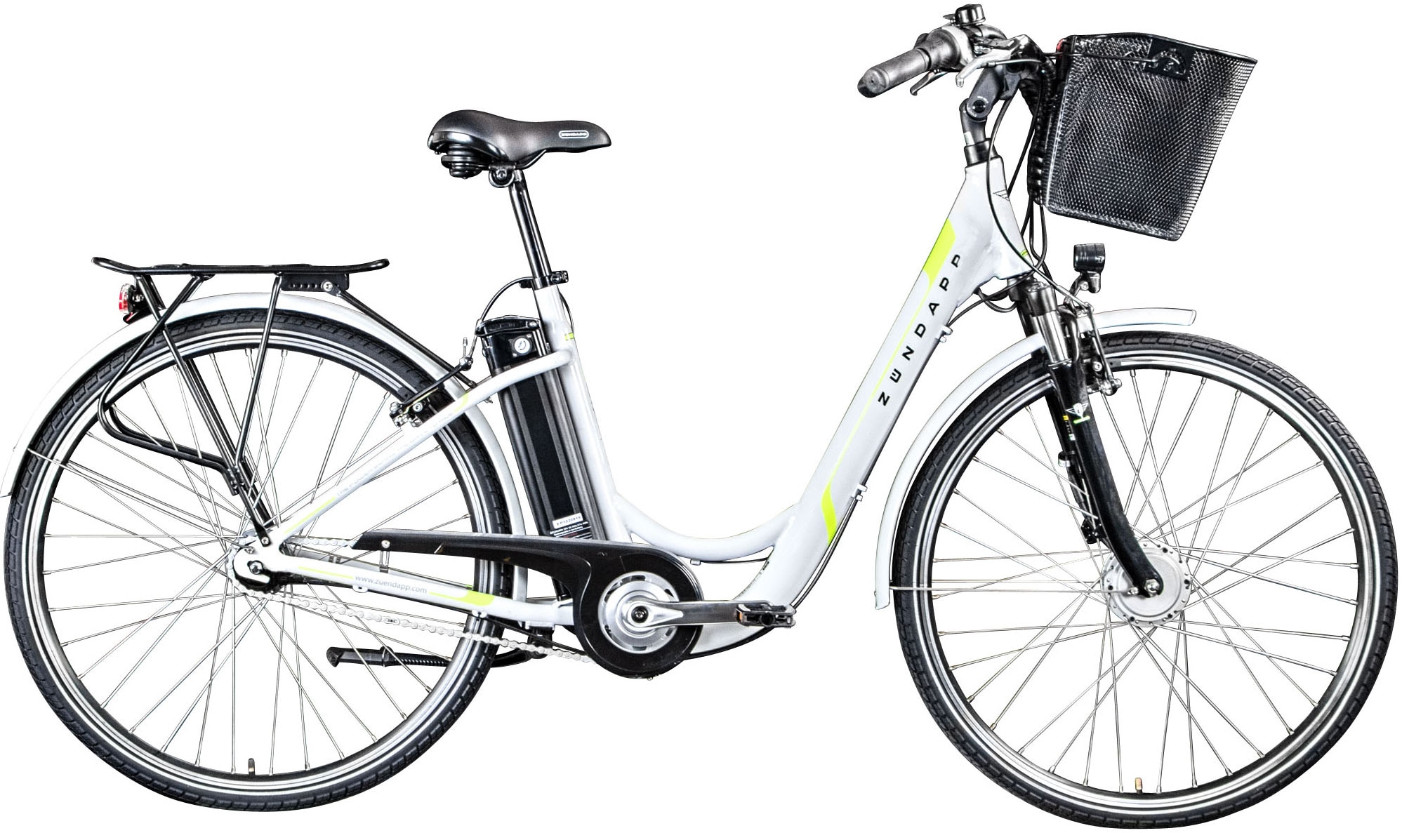 Zündapp E-Bike »Z517«, 7 Gang, Shimano, Frontmotor 250 W, (mit großem Frontkorb), Pedelec,...