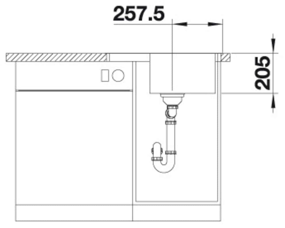 Blanco Edelstahlspüle »LEMIS 45 S-IF Mini« 1 Stk. tlg. zum wechselseitigen Einbau geeignet