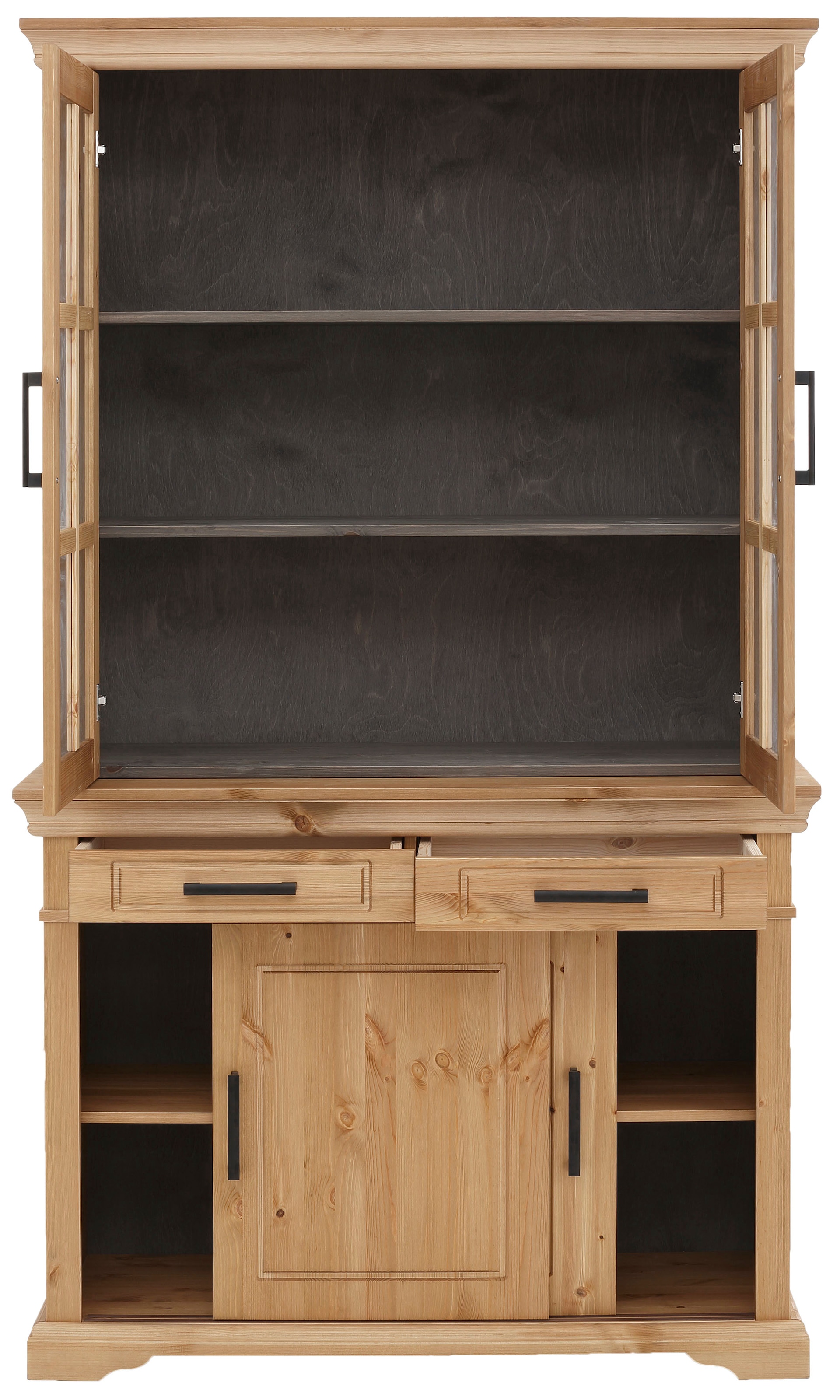 Home affaire Vitrine »Anabel«, aus massiver Kiefer, Breite 110 cm