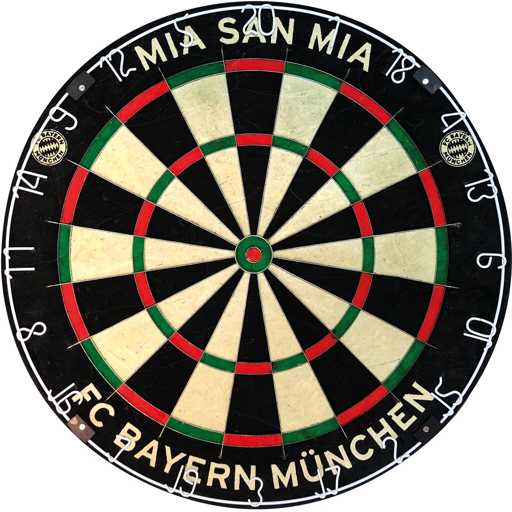 FC Bayern Dartscheibe »Mia San Mia«, (Set, mit Dartpfeilen)