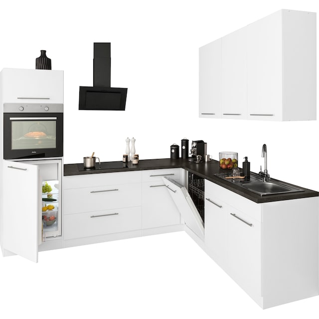 wiho Küchen Winkelküche »Unna«, ohne E-Geräte, Stellbreite 260 x 220 cm auf  Rechnung bestellen