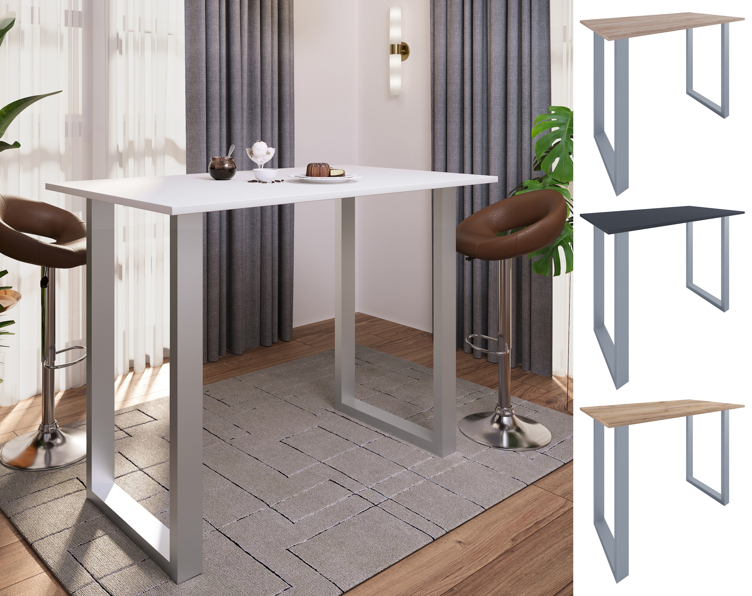 VCM Bartisch »Holz Bartisch Stehtisch Tisch Tresen Xona 140x80« 1 Stk. tlg.