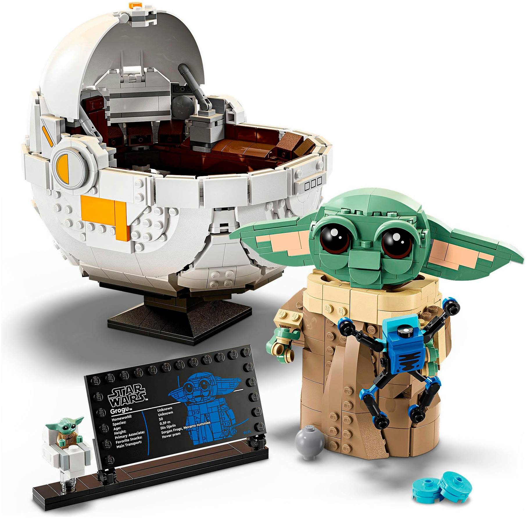 LEGO® Konstruktionsspielsteine »Grogu™ in seiner Repulsorwiege (75403), LEGO Star Wars«, (1048 St.), Made in Europe