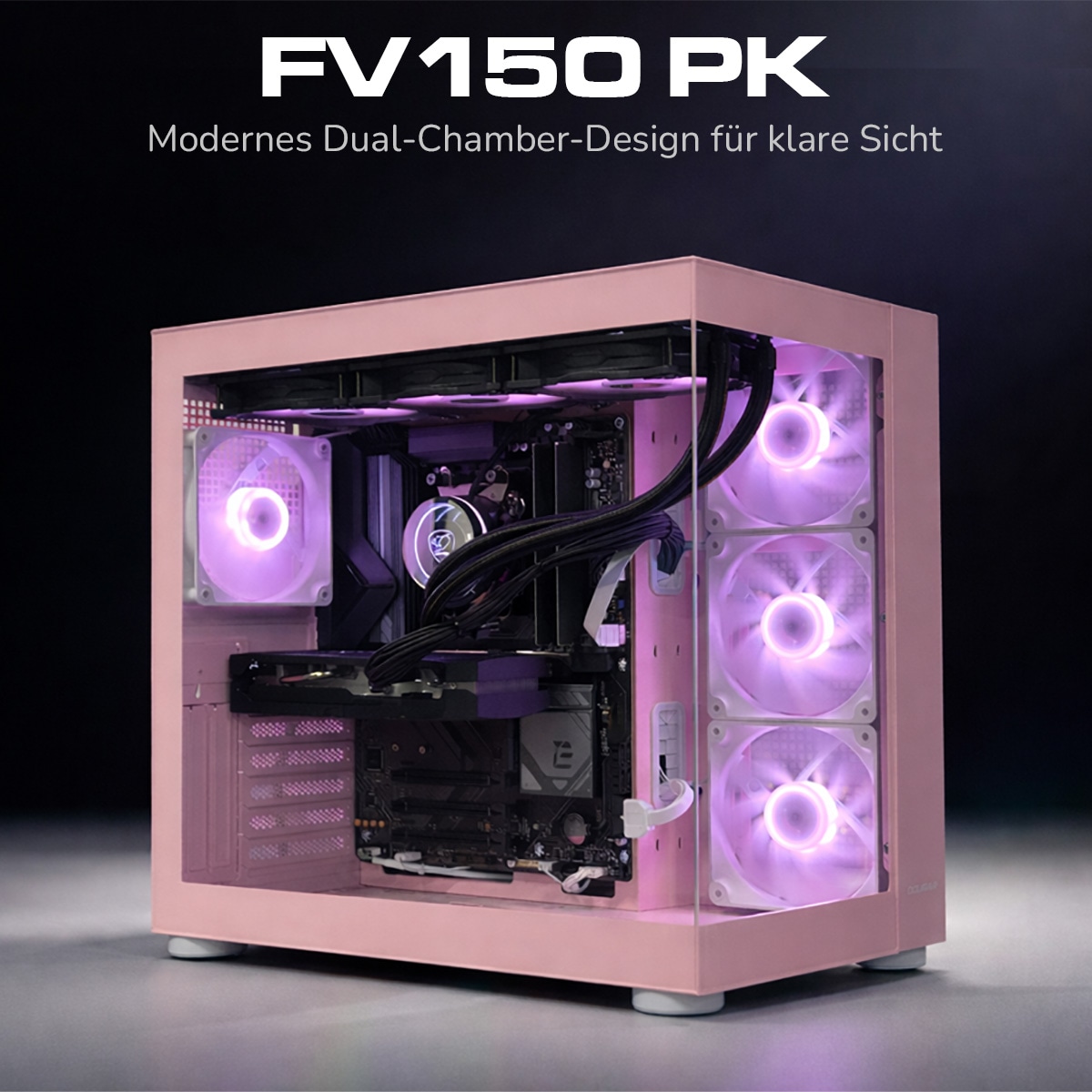 Cougar Gaming-PC »FV150 PK 8060 Ryzen AMD 7 9700X 32GB DDR5 1TB SSD RTX 5070Ti« Windows 11, DDR5 RAM, Wasserkühlung