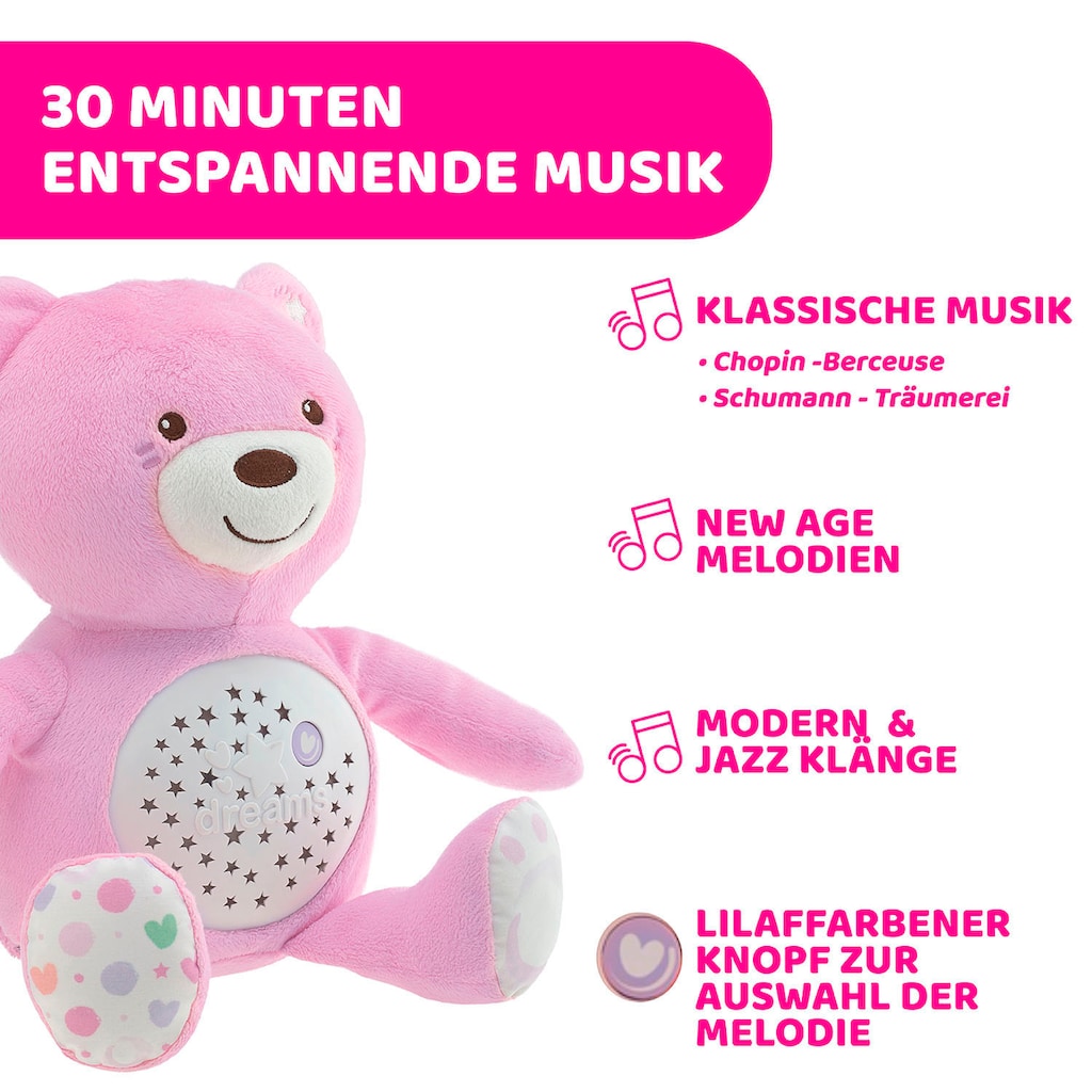 Chicco Kuscheltier »First Dreams Baby Bär, Rosa«