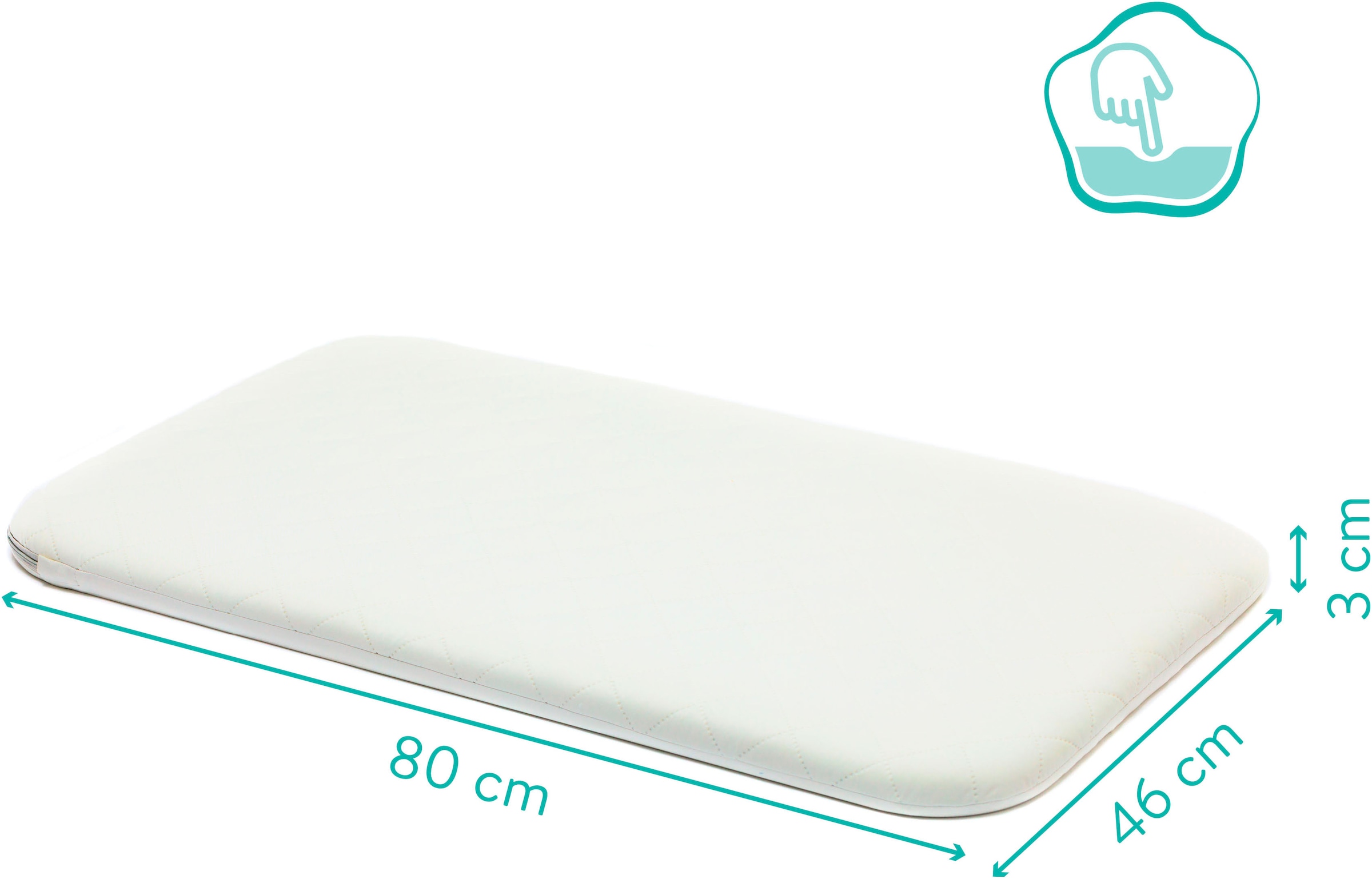 Fillikid Beistellbett »Air caramel inkl. Rollen«