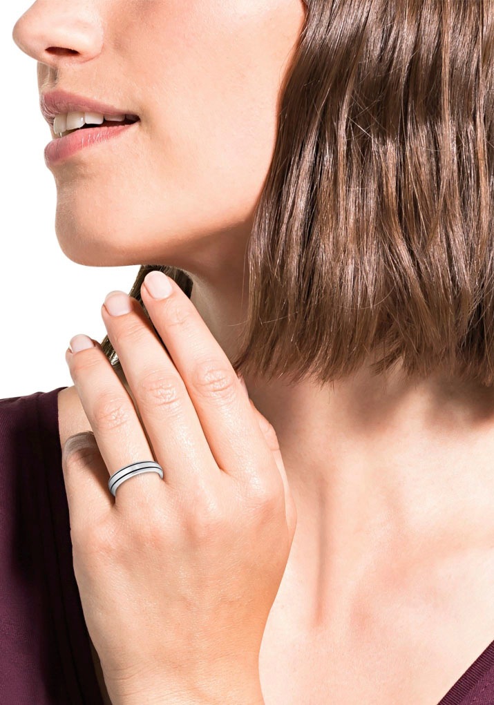 Amor Fingerring »Black Stripes, 9619061-78-85-92-9721184«