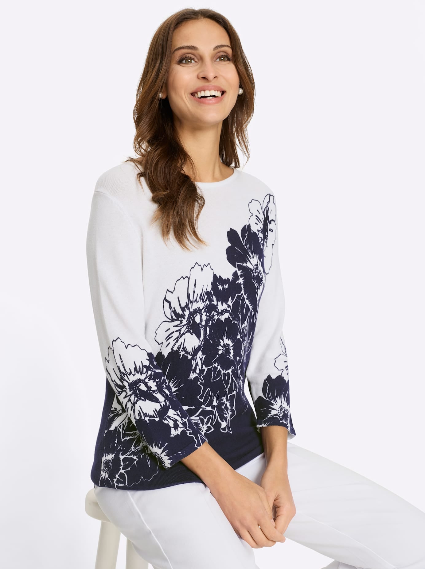 Lady Strickpullover »3/4-Arm-Pullover«