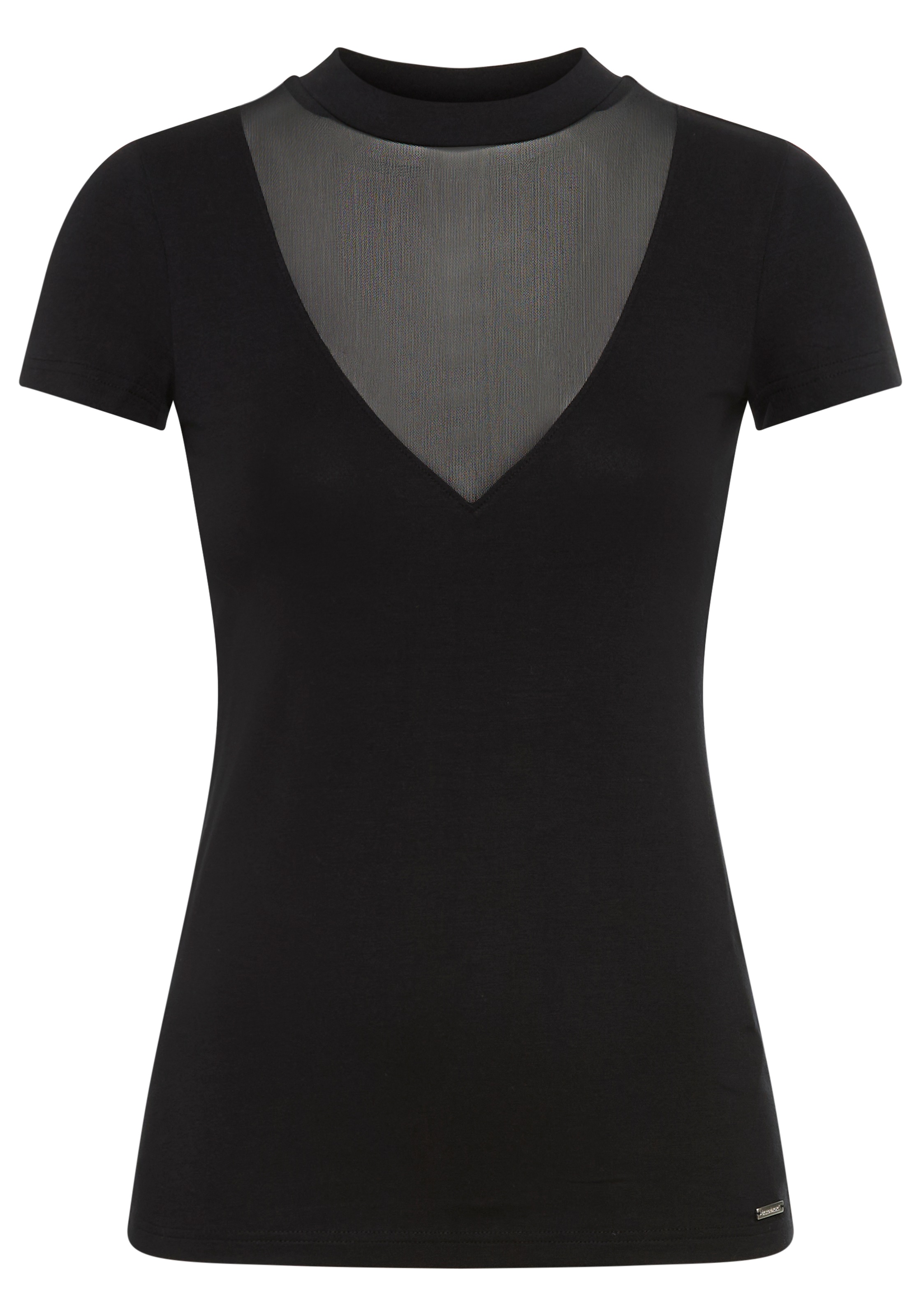 Bruno Banani T-Shirt mit Mesh-Einsatz im V-Ausschnitt - NEUE KOLLEKTION