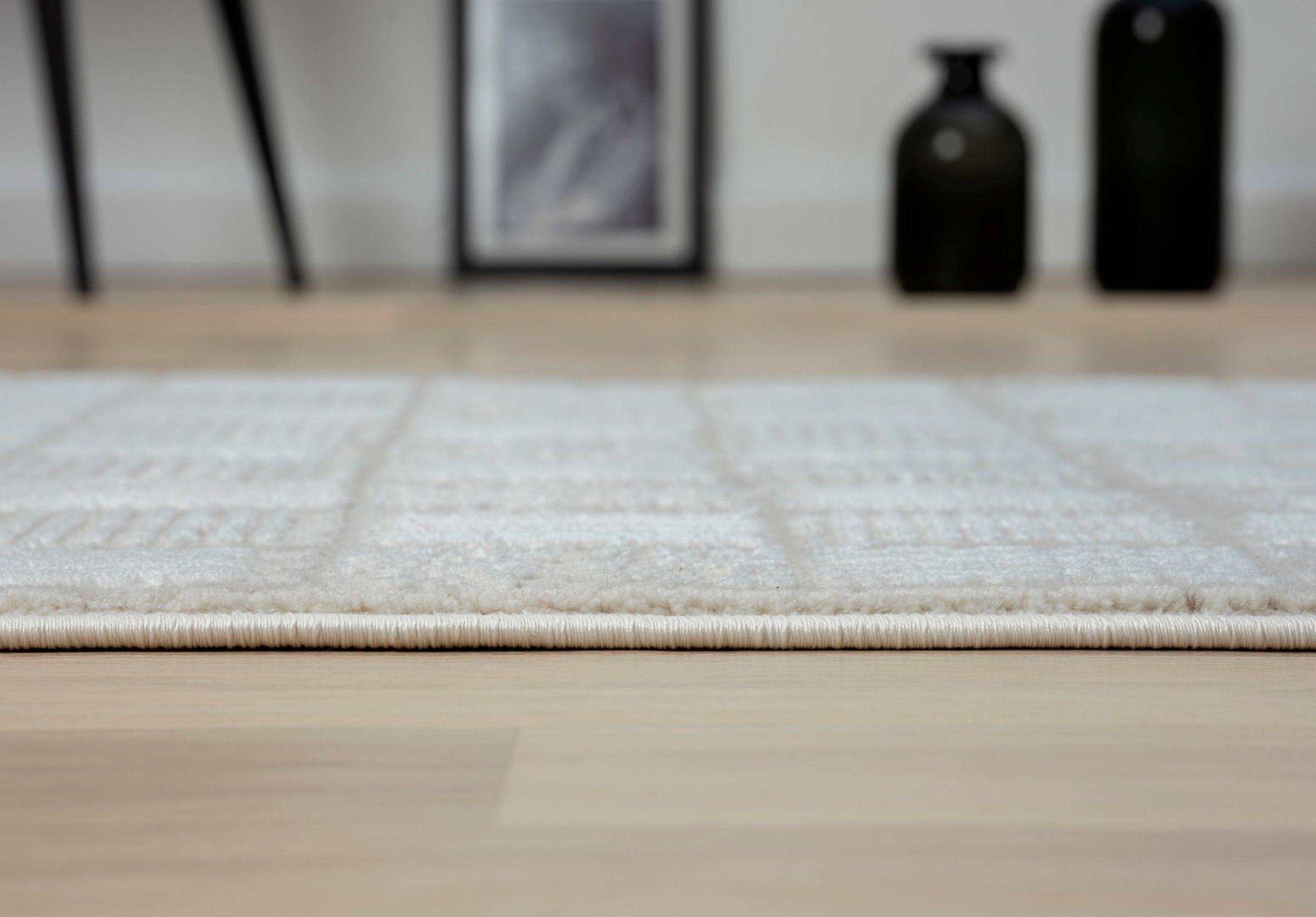 Myflair Möbel & Accessoires Teppich »My Wonder Lagerräumung«, rechteckig, 10 mm Höhe, Kurzflor, Retro-Style, besonders weich durch Microfaser, mit Fransen
