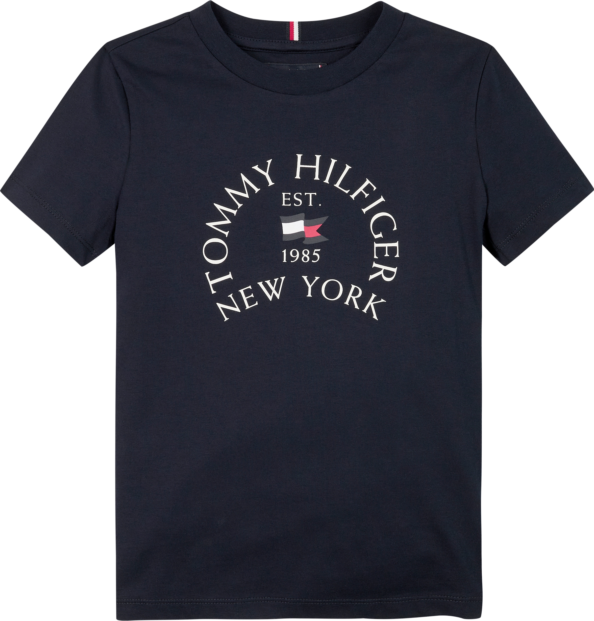 Tommy Hilfiger T-Shirt »NAUTICAL ARCH PRINTED REG TEE SS«, Baby bis 2 Jahre; mit großem Tommy Logo