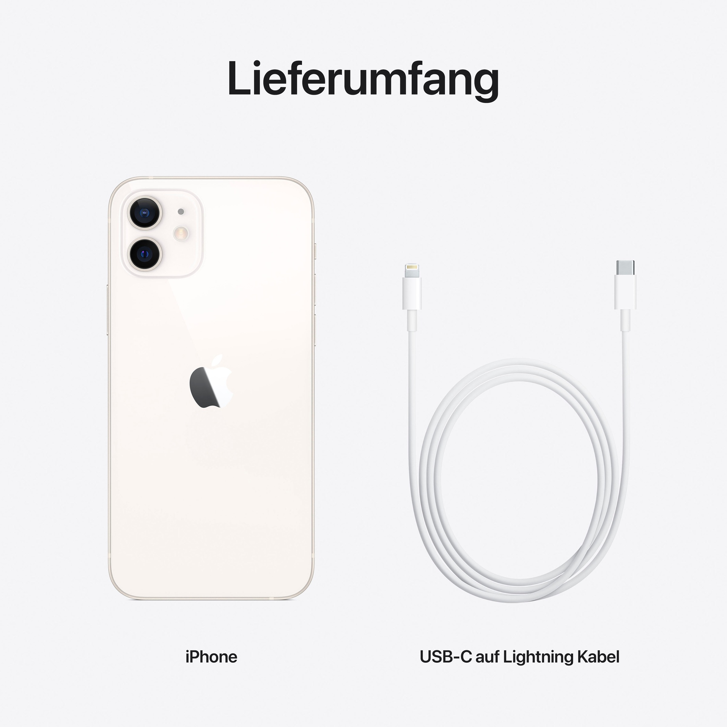 Apple Smartphone »iPhone 12 64GB«, weiß, ohne Strom Adapter und Kopfhörer, kompatibel mit AirPods, Earpods