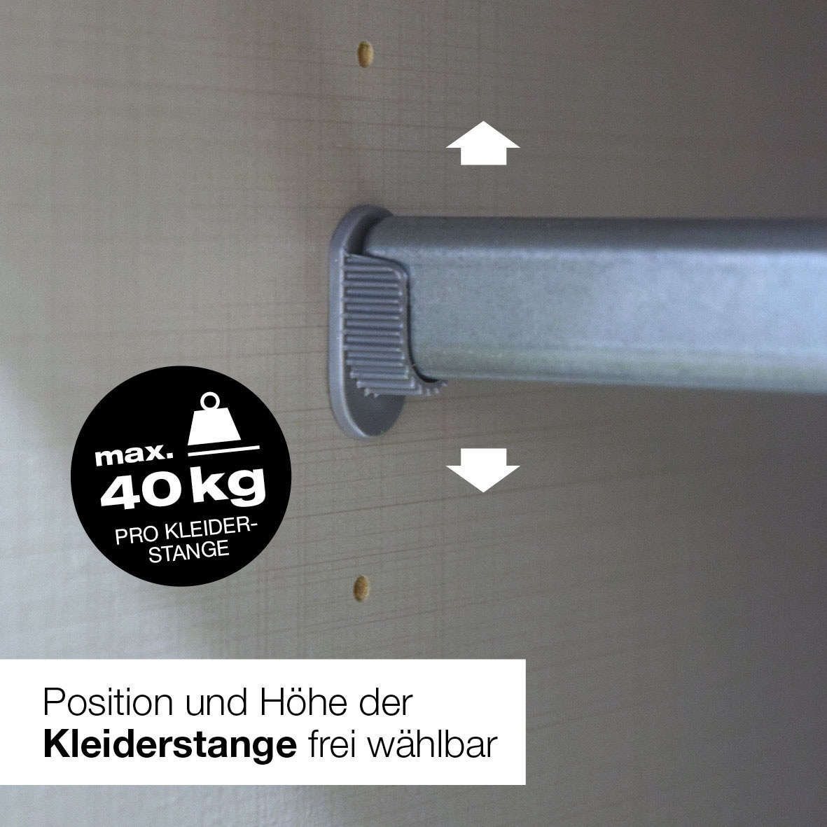 Wimex Schwebetürenschrank »Bali in den Breiten 180cm, 225cm & 270cm, Kleiderschrank mit Spiegel« erhältlich in der Farbe: Kaschmir,  Schrank mit 4 Schubladen