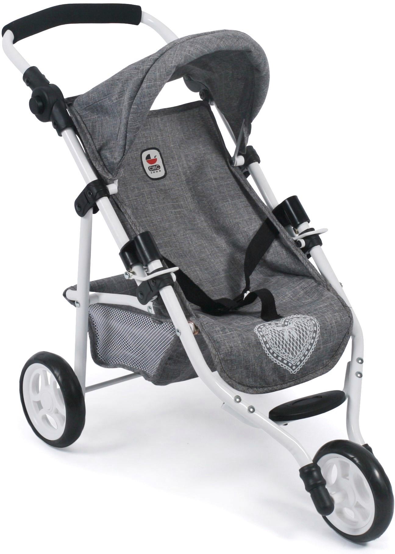 CHIC2000 Puppenbuggy »Jogging-Buggy Lola, Jeans Grey«, mit klappbarem Verdeck