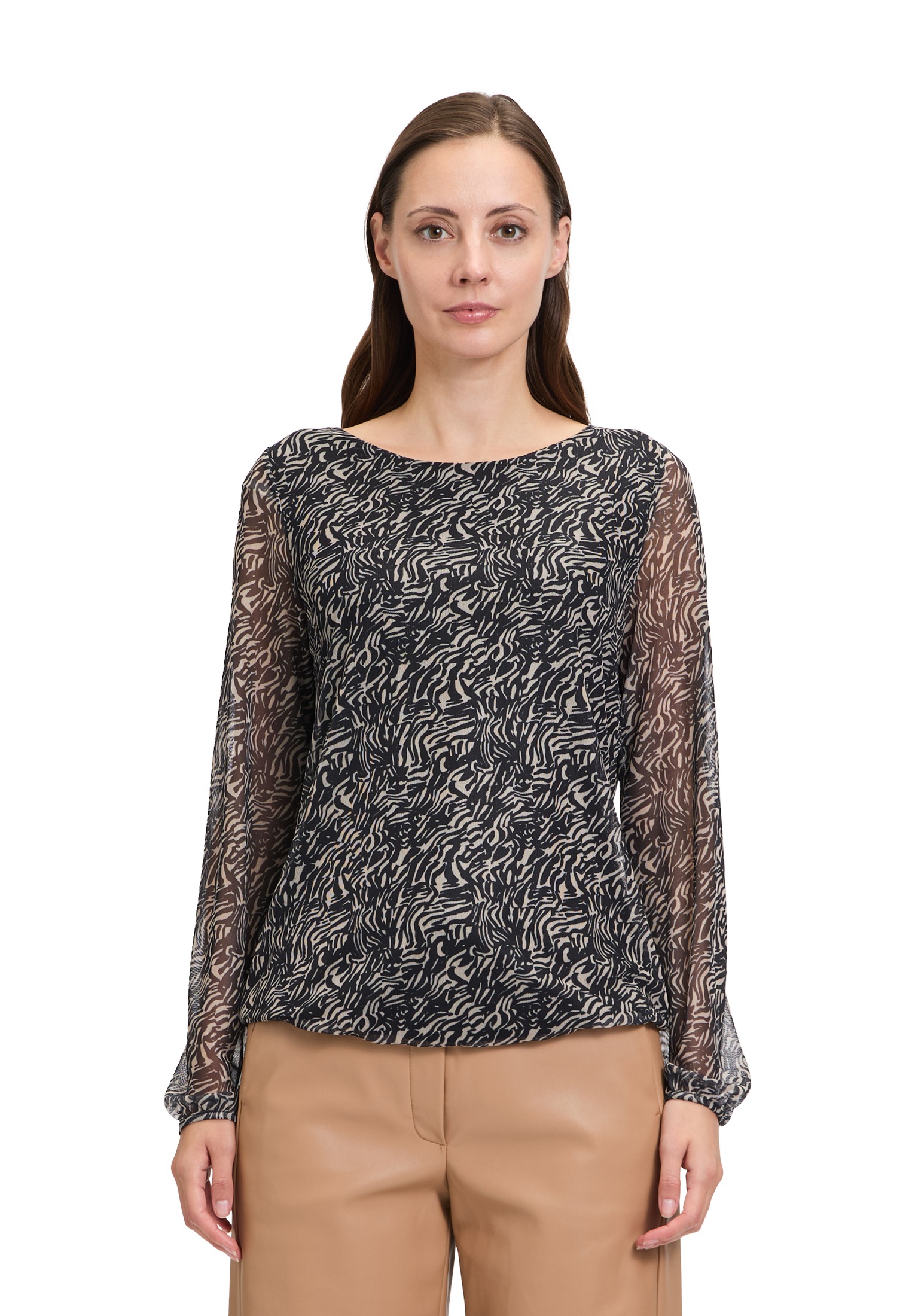 Betty&Co Langarmshirt »Blusenshirt mit Raffung«
