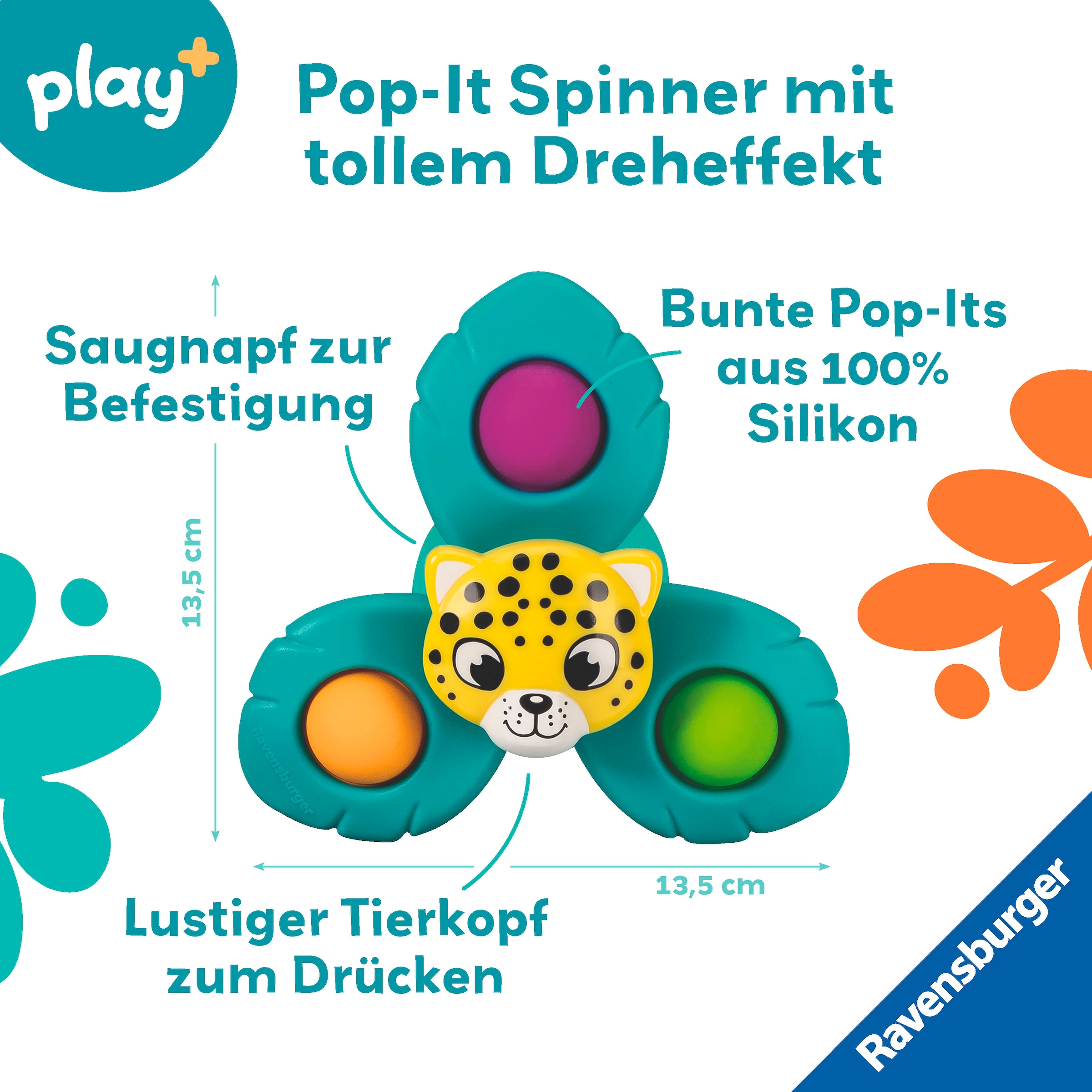 Ravensburger Lernspielzeug »Play+ Pop-it Spinner: Leopard«