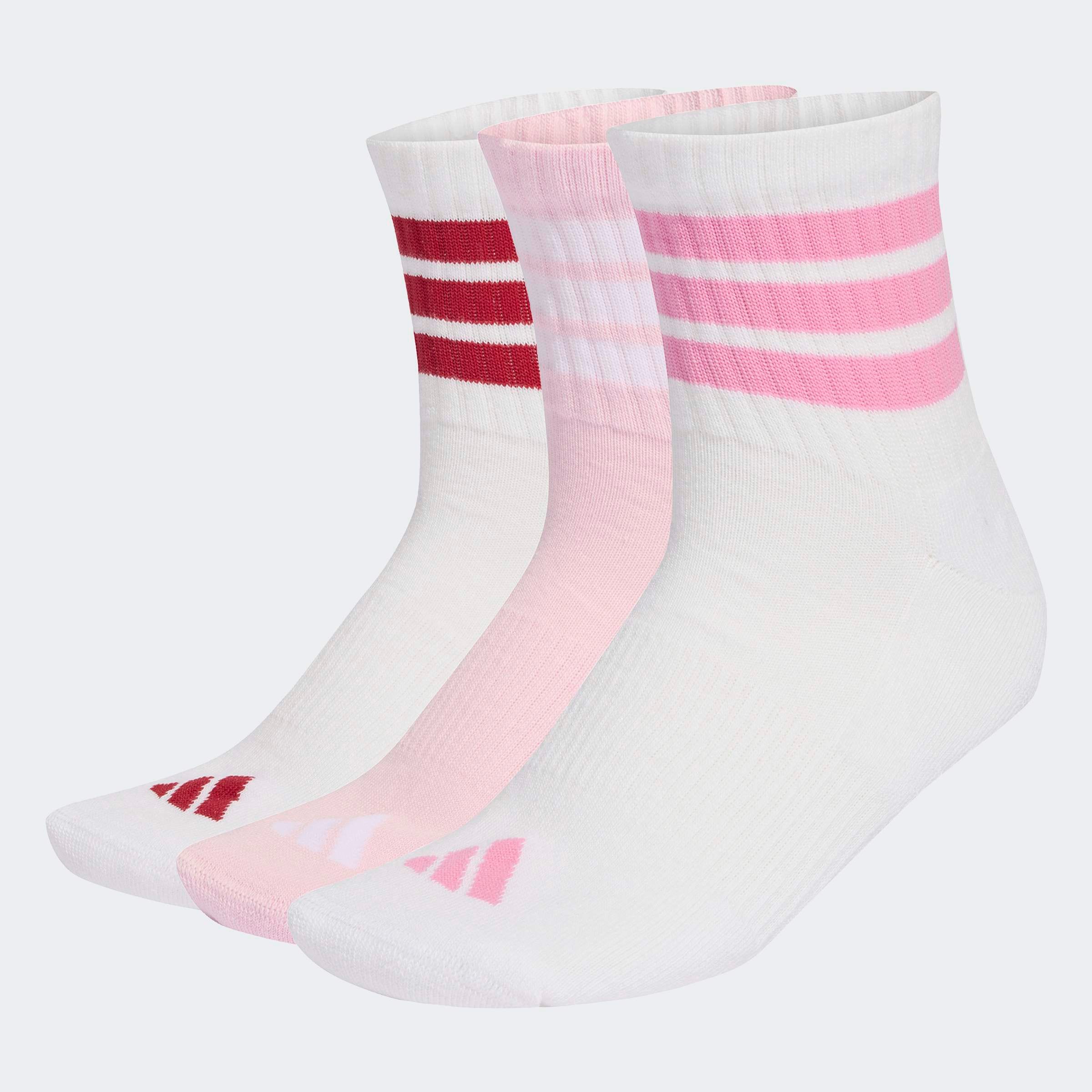 adidas Performance Sportsocken "3-STREIFEN SPORTSWEAR DÄMPFENDE HALBHOHE, 3 PAAR" 3 Paar tlg.
