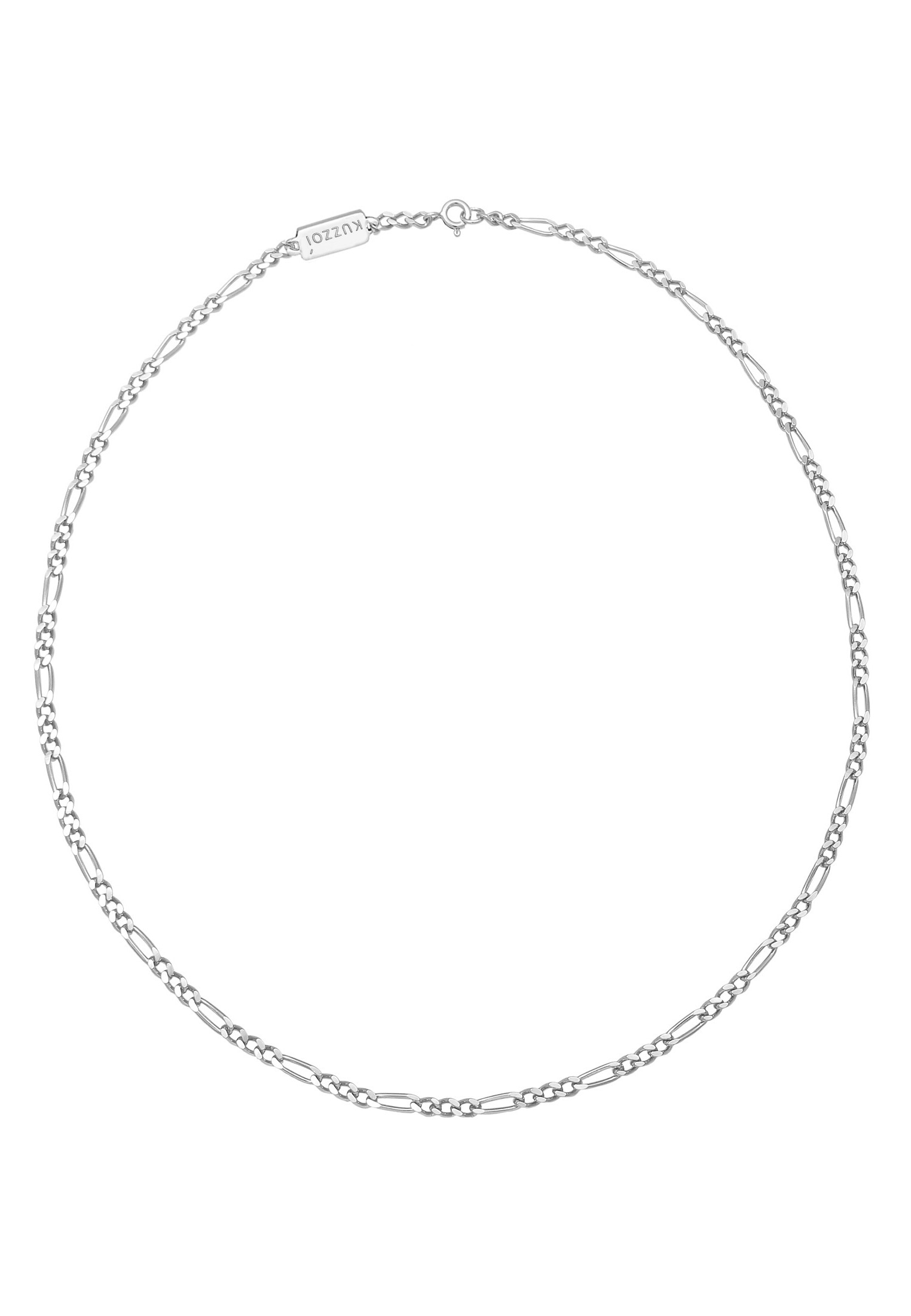 Kuzzoi Silberkette »Halskette Herrn Figaro Oxidiert Massiv Mann 925 Silber«