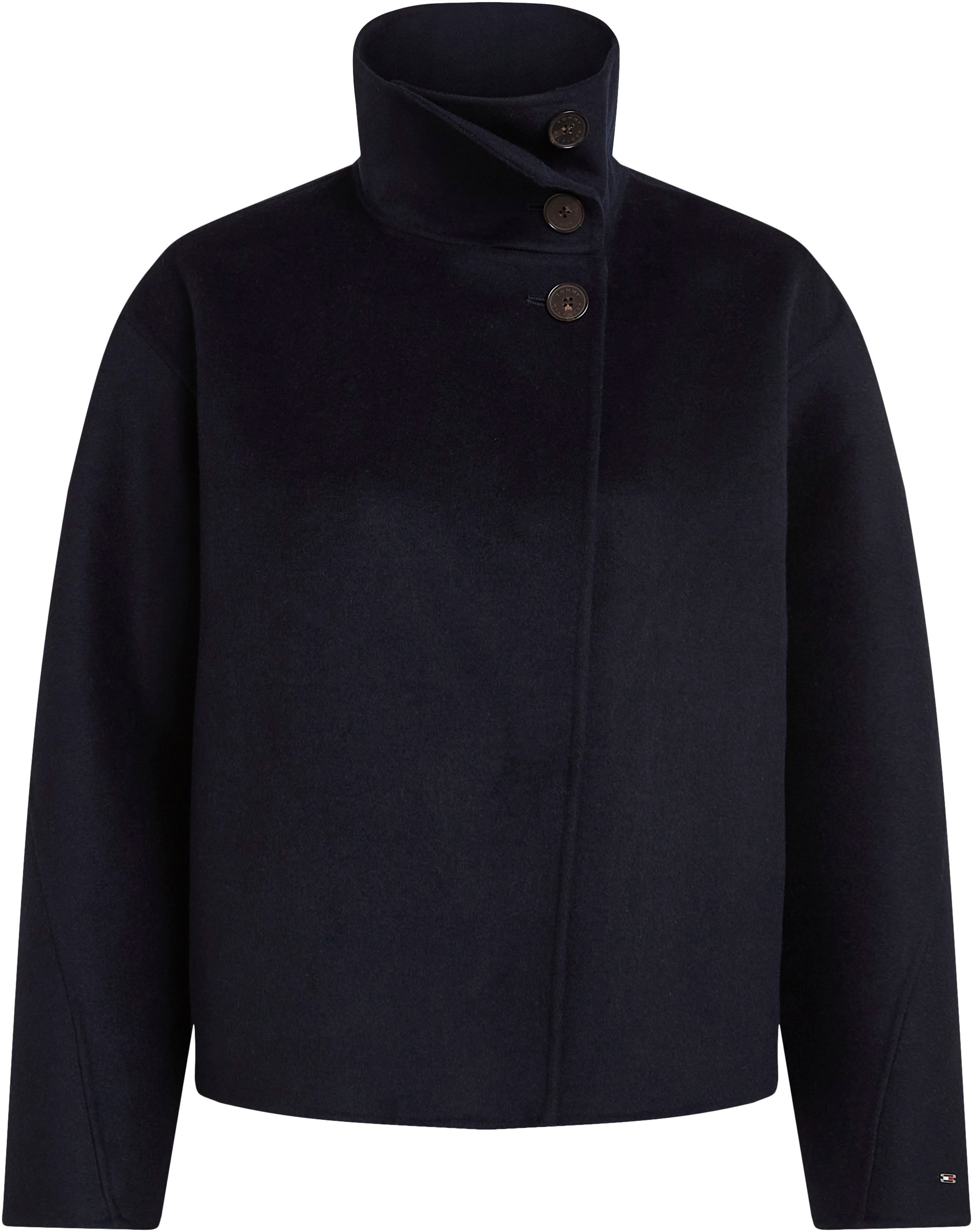 Tommy Hilfiger Outdoorjacke »DF WOOL BLEND FUNNEL JACKET«, mit hochschließendem Kragen