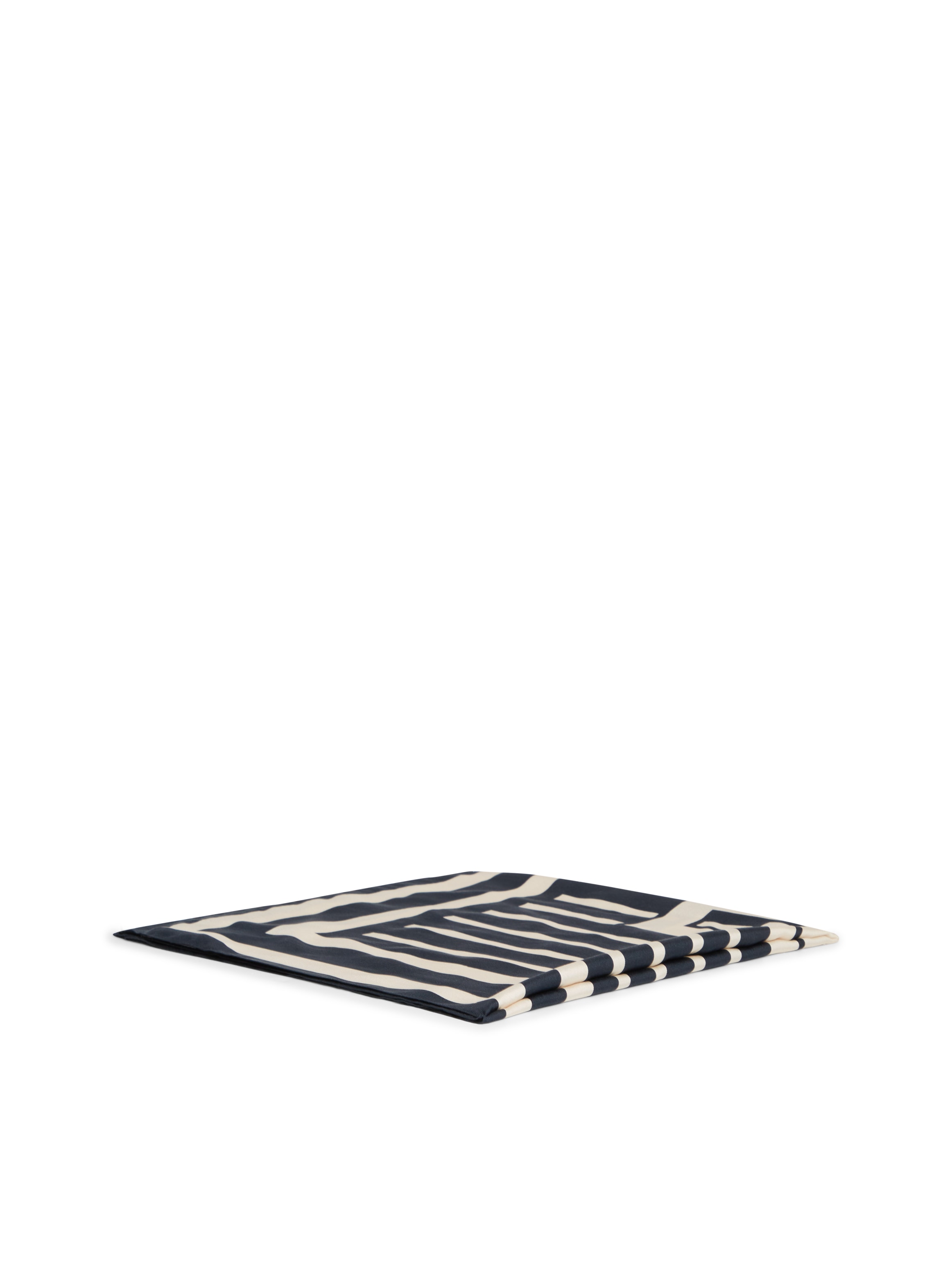 Tommy Hilfiger Seidentuch »TH ELEVATED CHIC SILK SQUARE« im Streifen-Look und mit Logo-Print