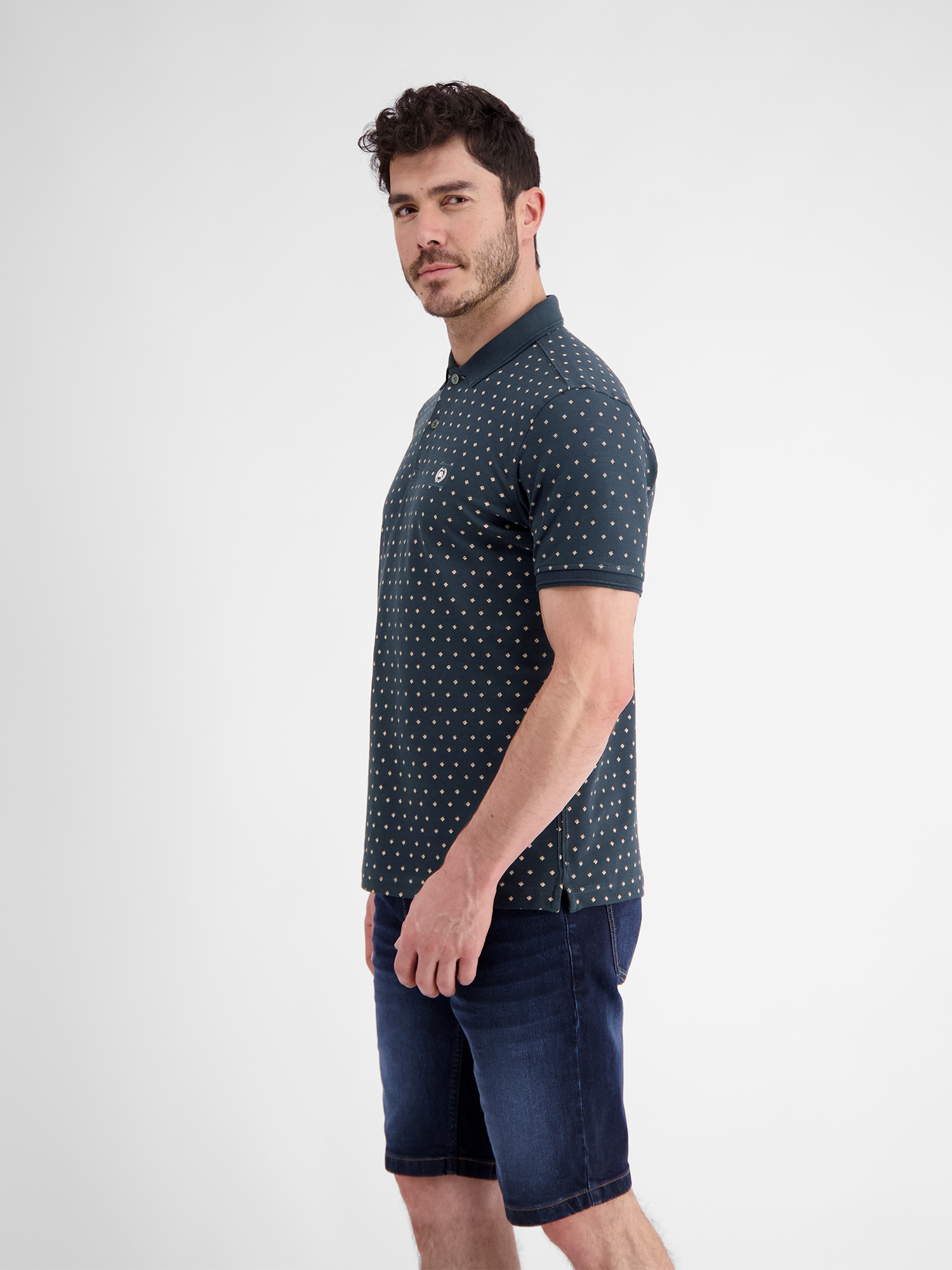 LERROS Poloshirt »LERROS Poloshirt mit Punkt-Print«