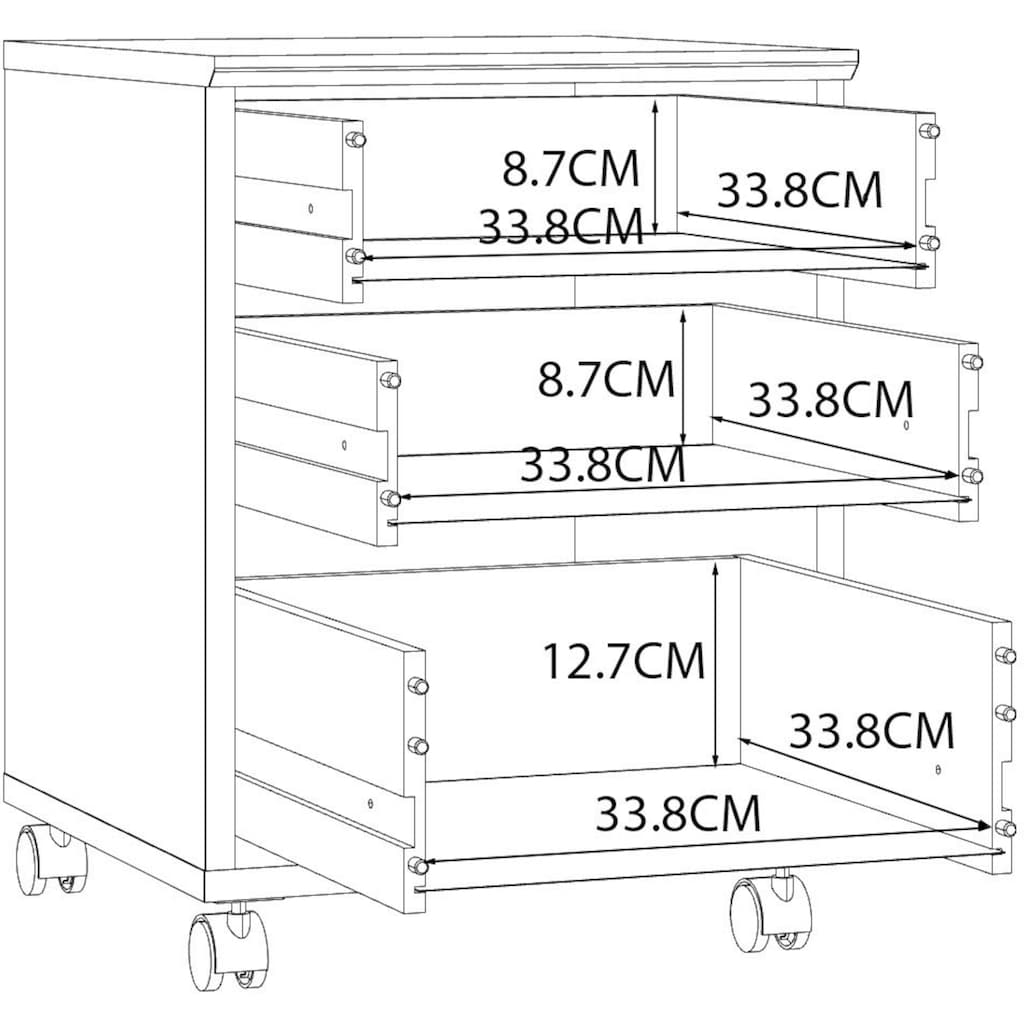 FORTE Rollcontainer »Mindi«