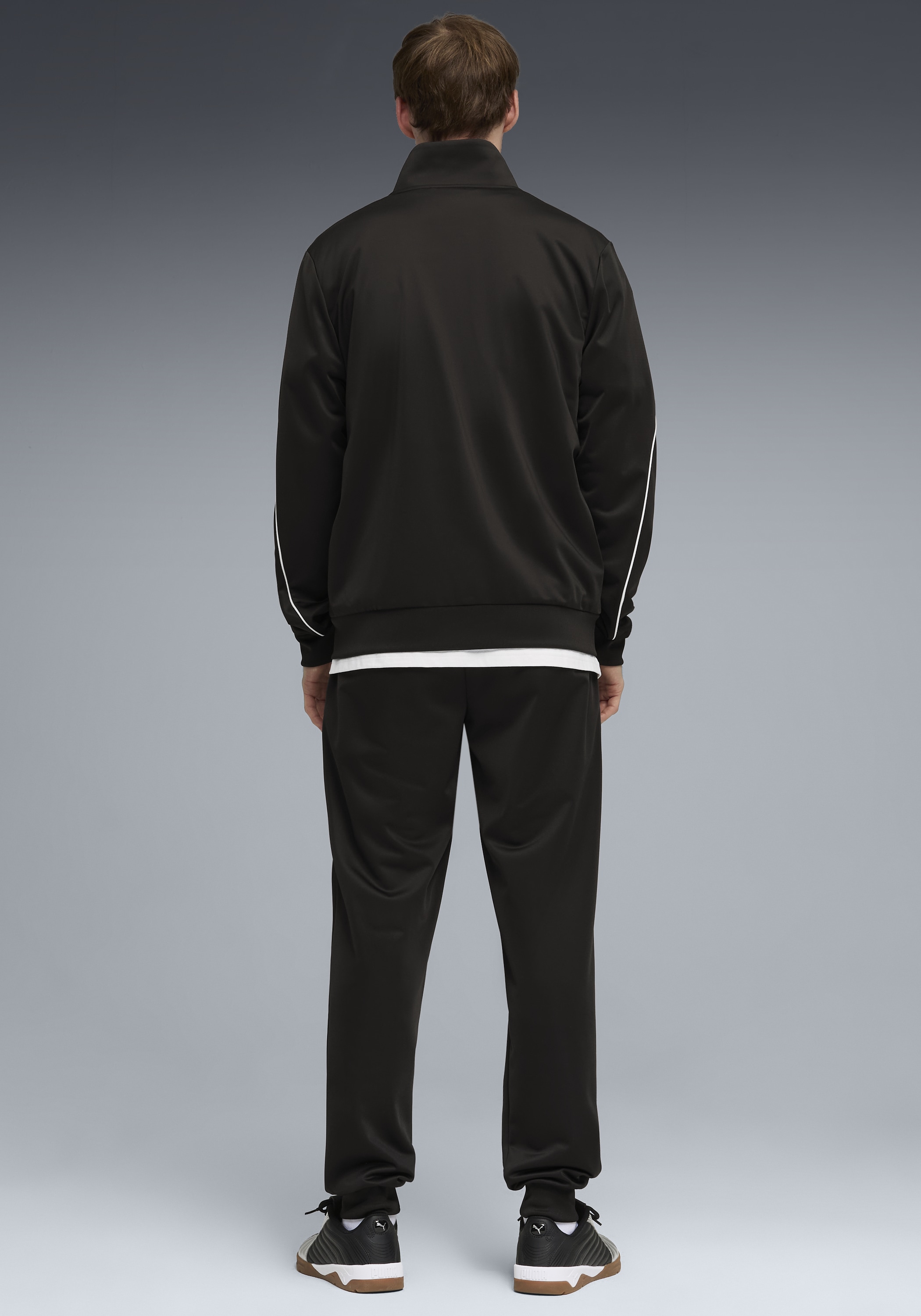 PUMA Trainingsanzug »POLY PIPING SUIT« 2 tlg. für Erwachsene, Regular Fit, ohne Kapuze, sportlicher Stil