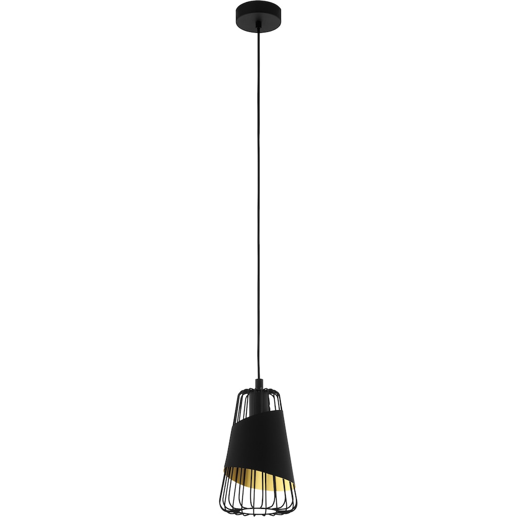 EGLO Pendelleuchte »AUSTELL«, E27, schwarz / Ø16,5 x H110 cm / exkl. 1 x E27 (je max. 60W) / Pendellampe - Pendelleuchte - Hängelampe - Hängeleuchte - Deckenlampe - Lampe - Esstischlampe - Esstisch - Küchenlampe - Wohnzimmerlampe