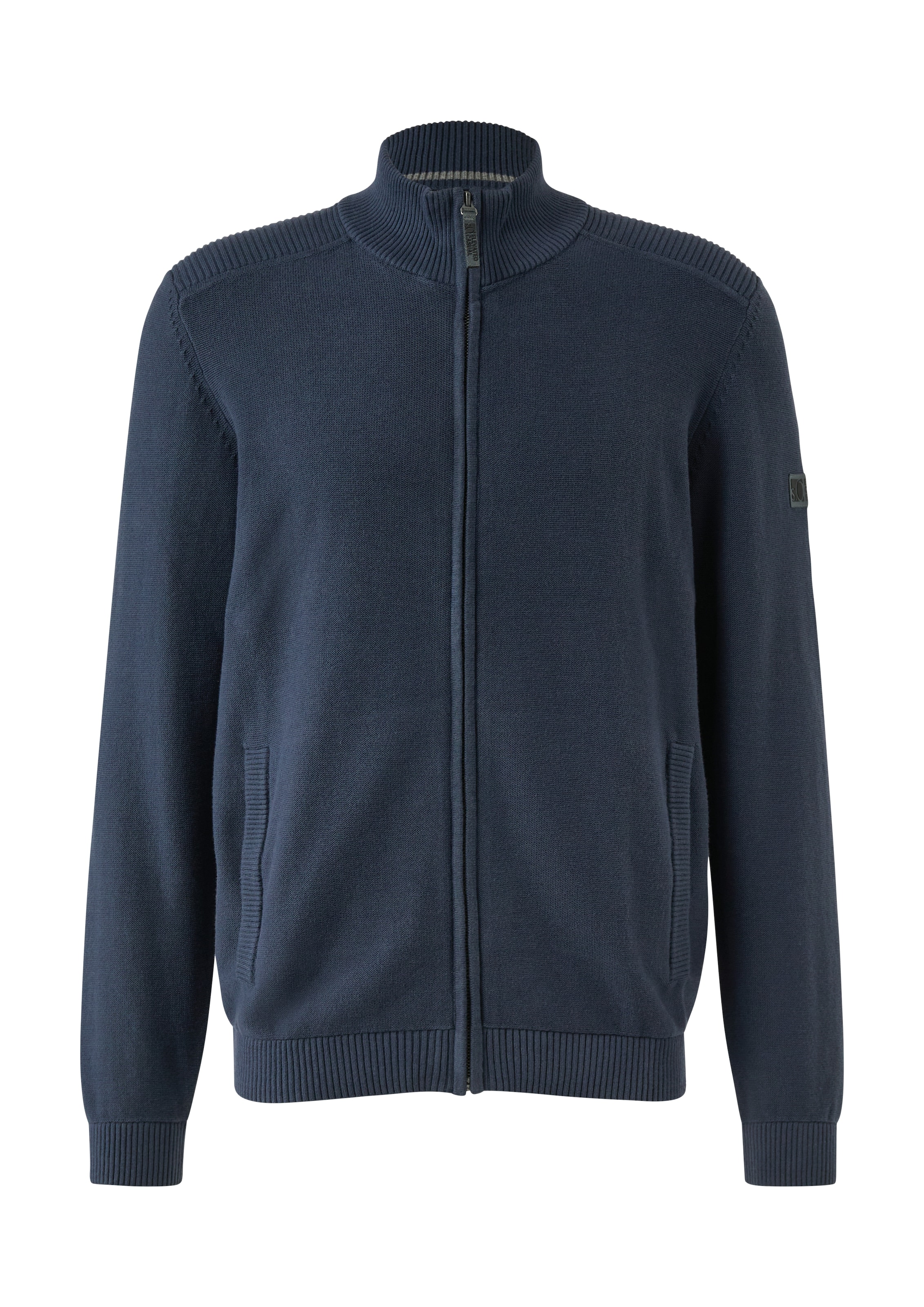 s.Oliver Strickjacke mit Stehkragen, Regular Fit