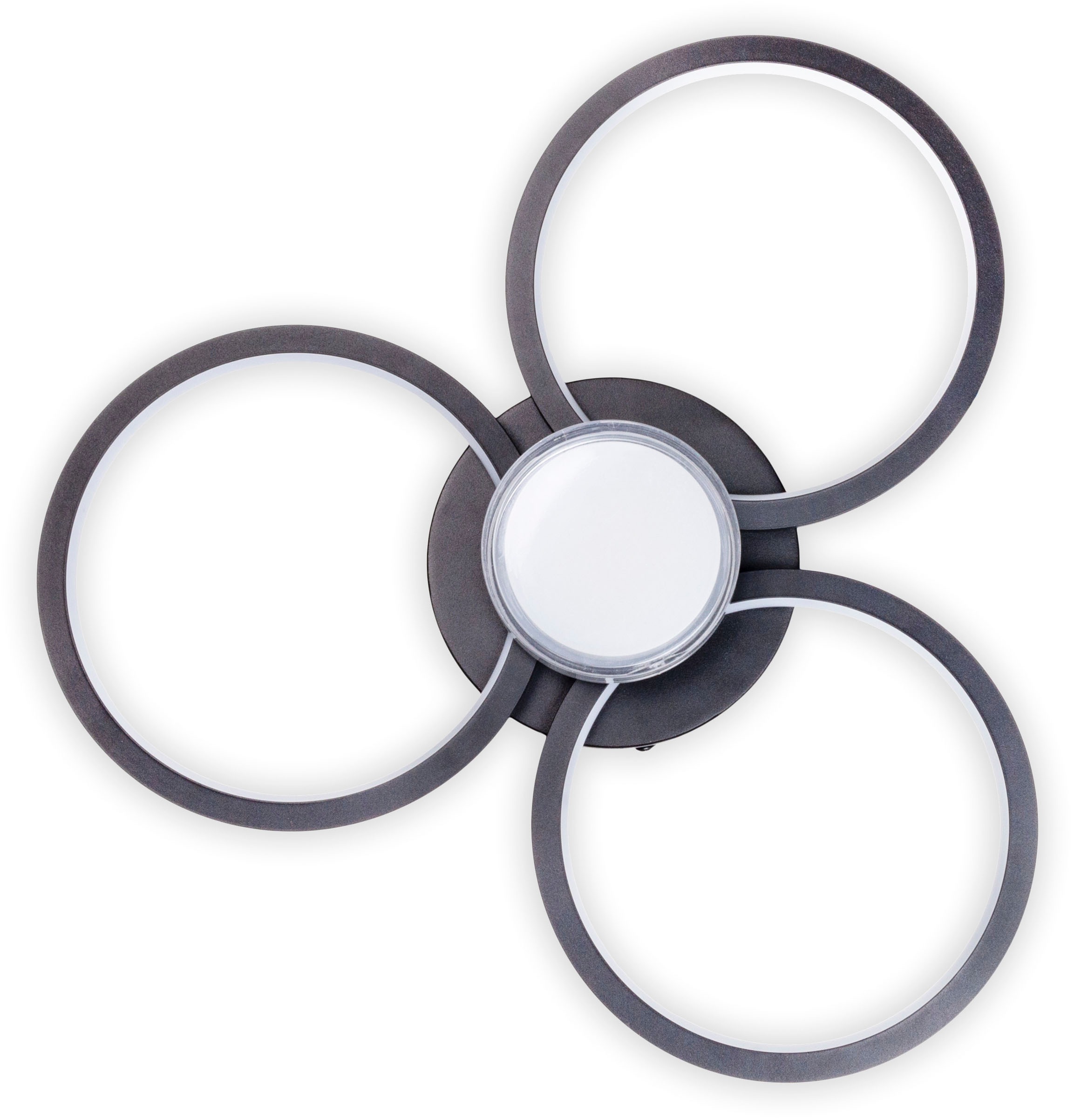 näve LED Deckenleuchte »Cimo« LED-Modul 1 Stk. Warmweiß stufenweise dimmbar per Wandschalter, Lichtfarbe warmweiß, schwarz