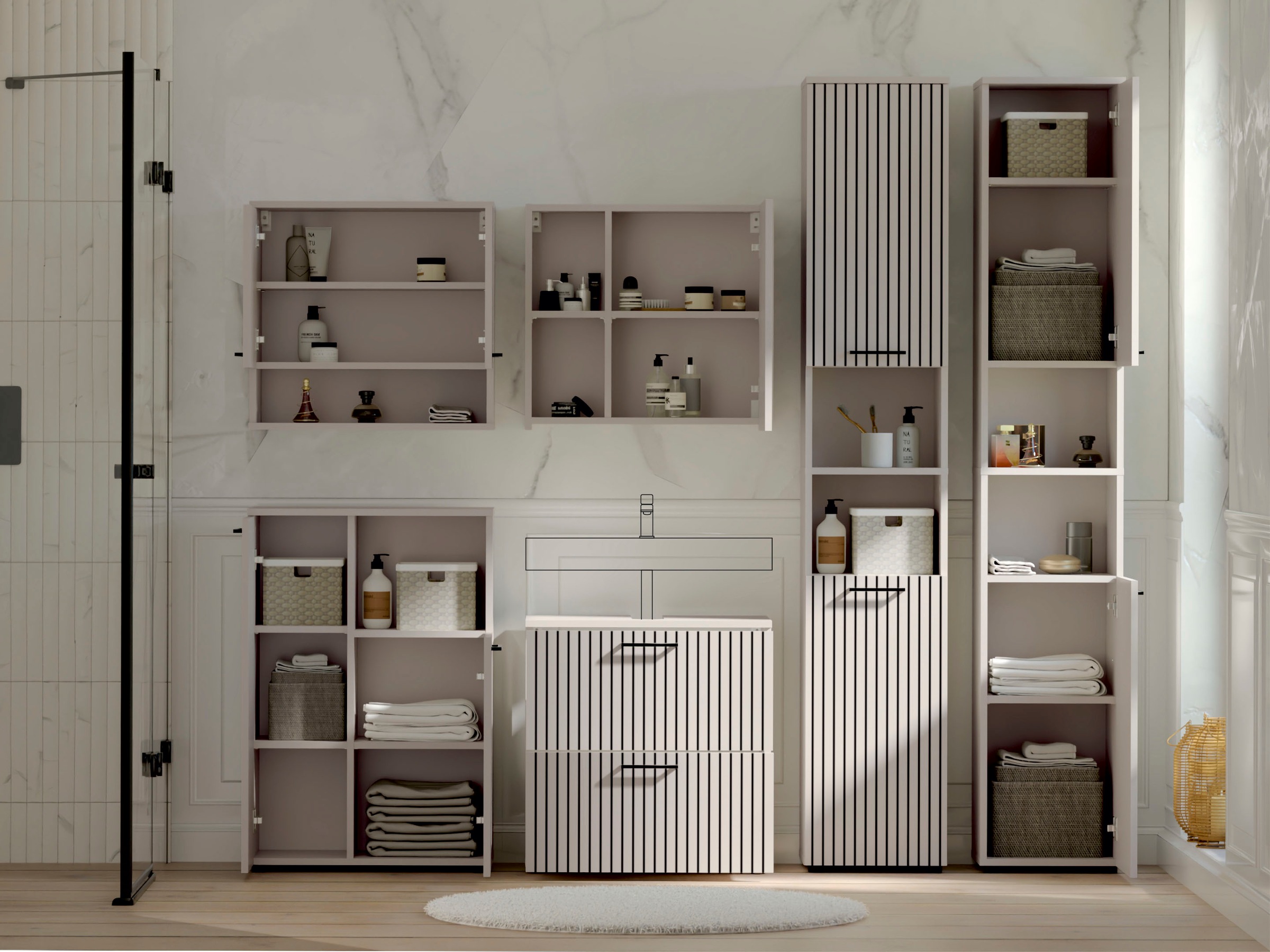 RESPEKTA Badezimmer-Set »Tilda« 6 Stk. tlg.