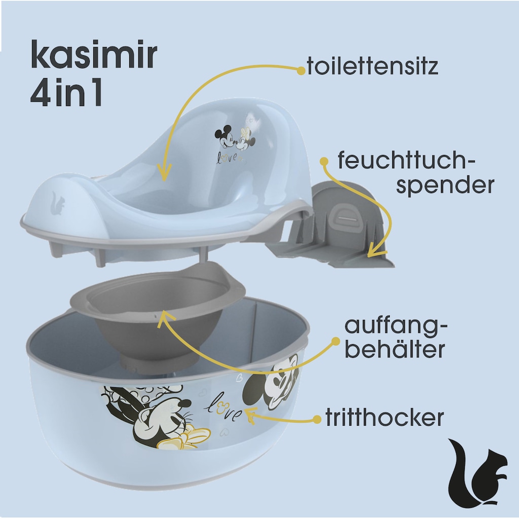 keeeper Toilettentrainer »kasimir babytopf deluxe 4in1, mickey cloudy blue«, Made in Europe, FSC® - schützt Wald - weltweit