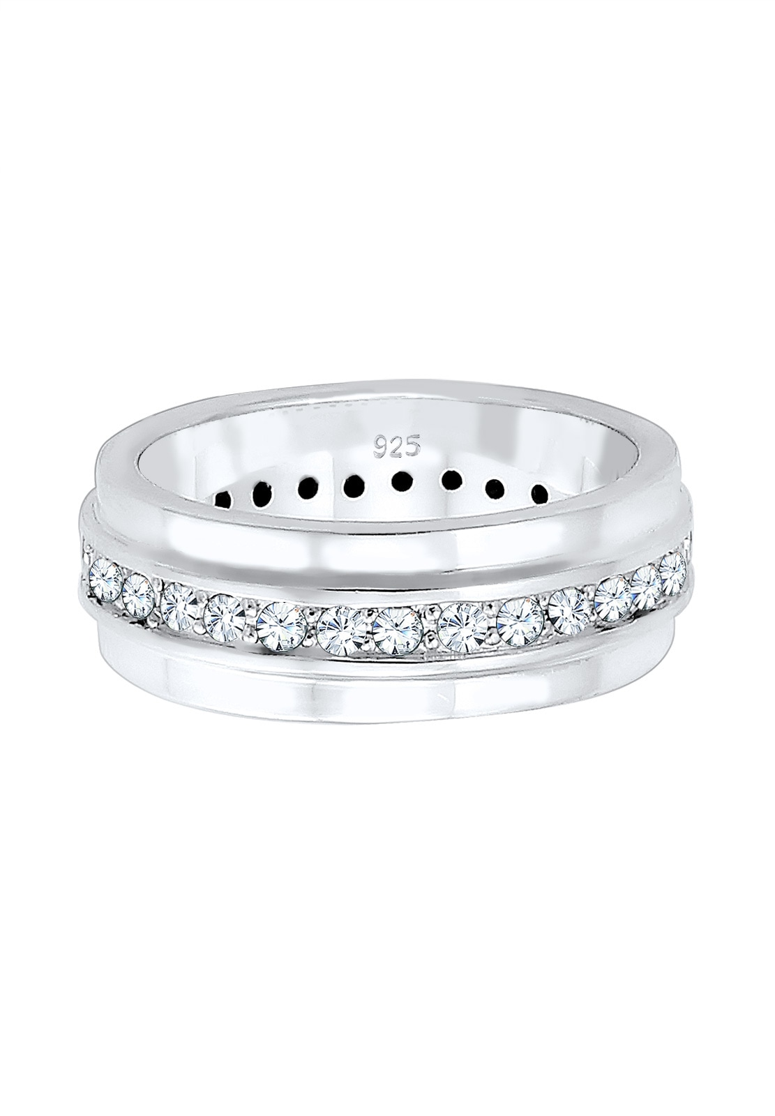 Elli Silberring »Ring Bandring Klassik Kristalle 925 Silber«