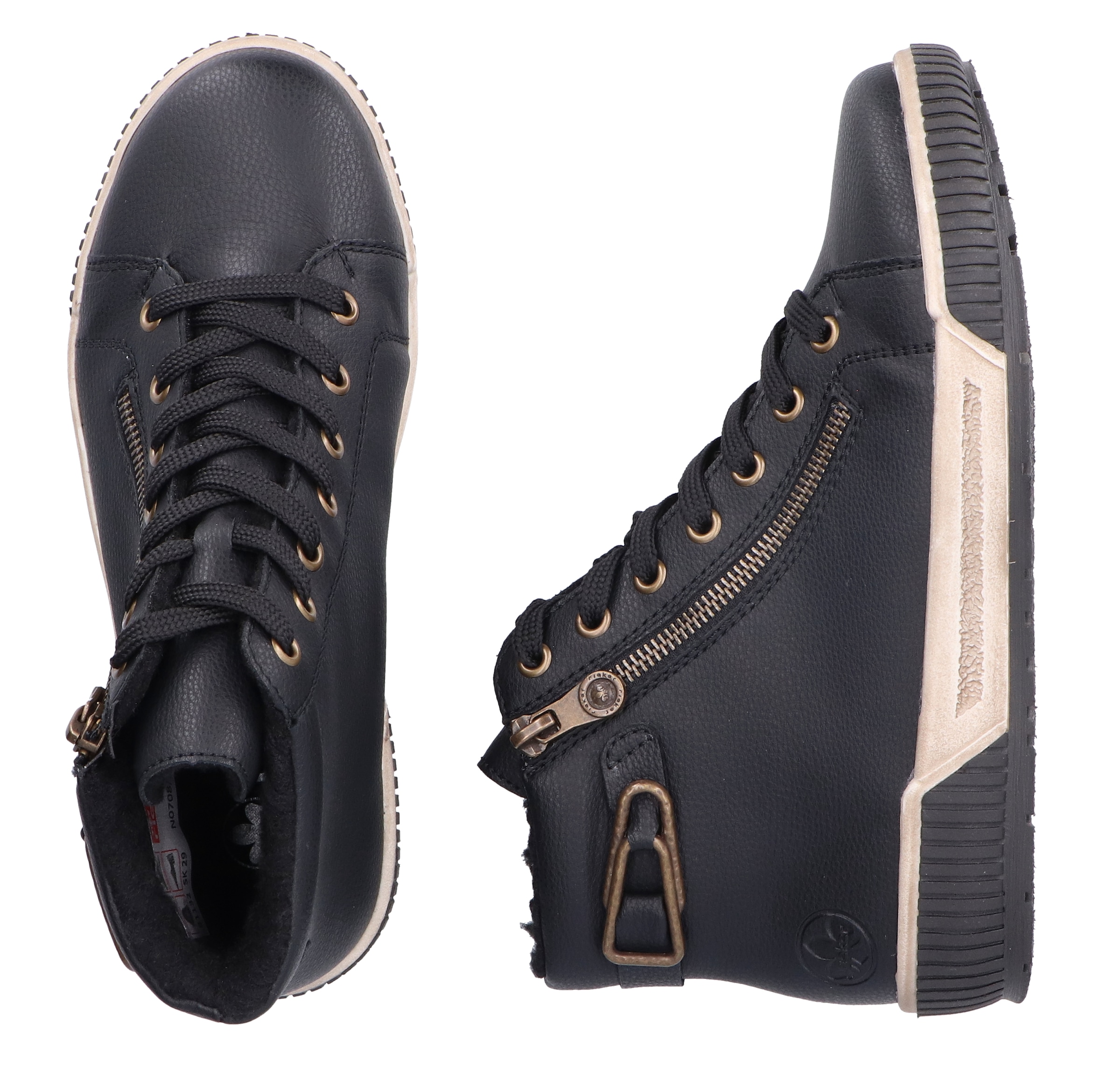 Rieker Winterboots, Schnürboots, High Top Sneaker mit praktischem Reißverschluss