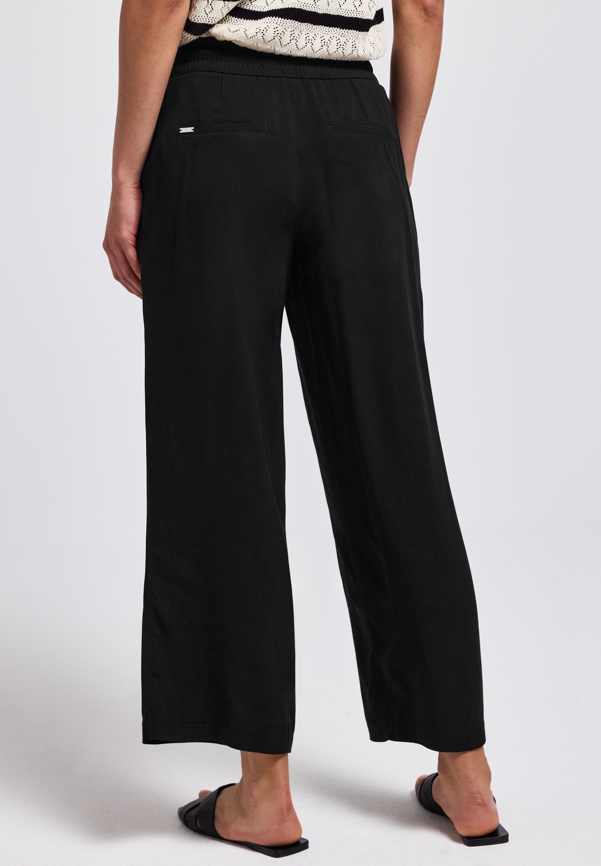 STREET ONE Stoffhose »Style Emee«, mit elastischem Bund mit Tunnelzug
