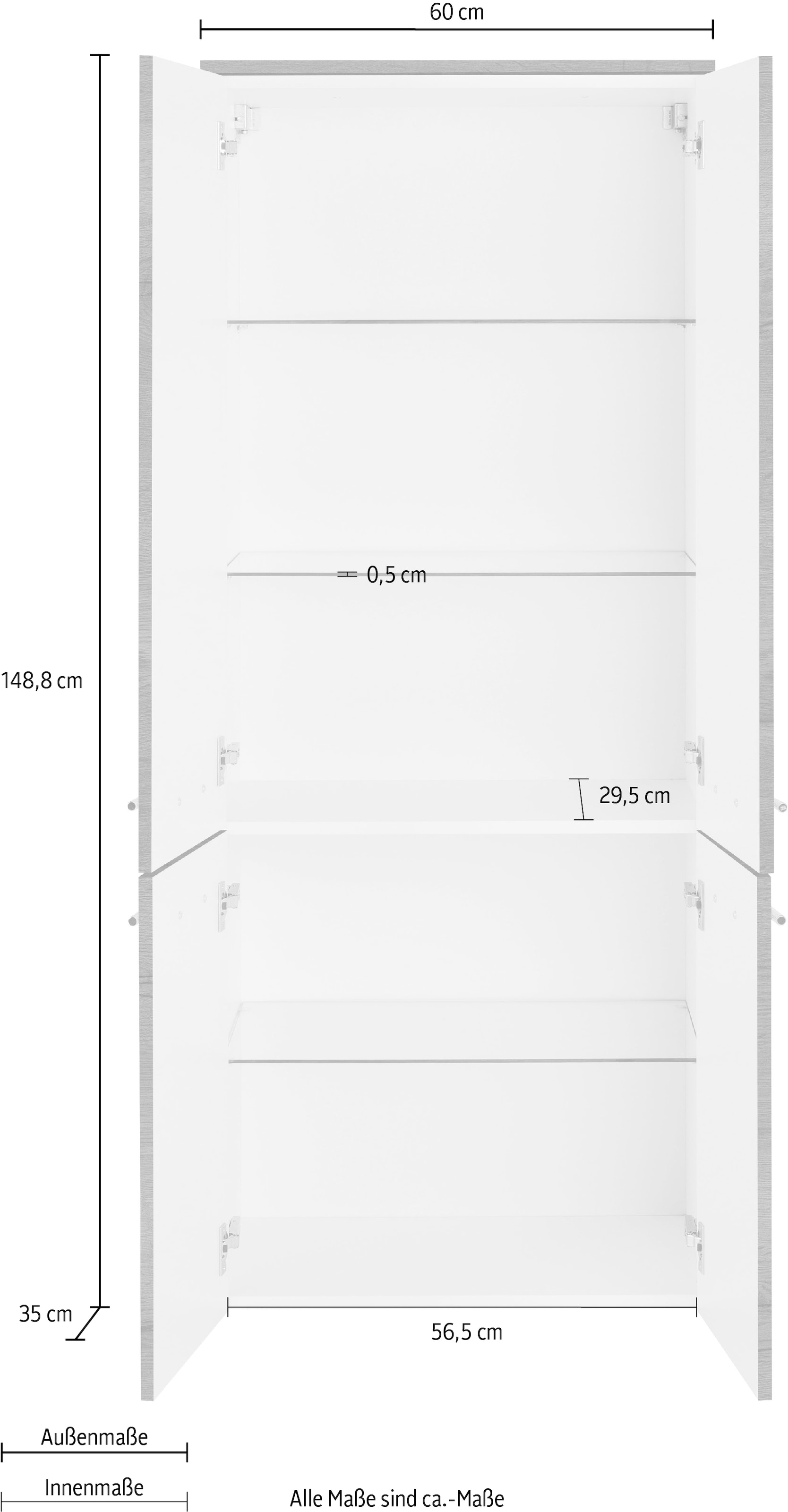 MARLIN Midischrank »3040«, Breite 60 cm