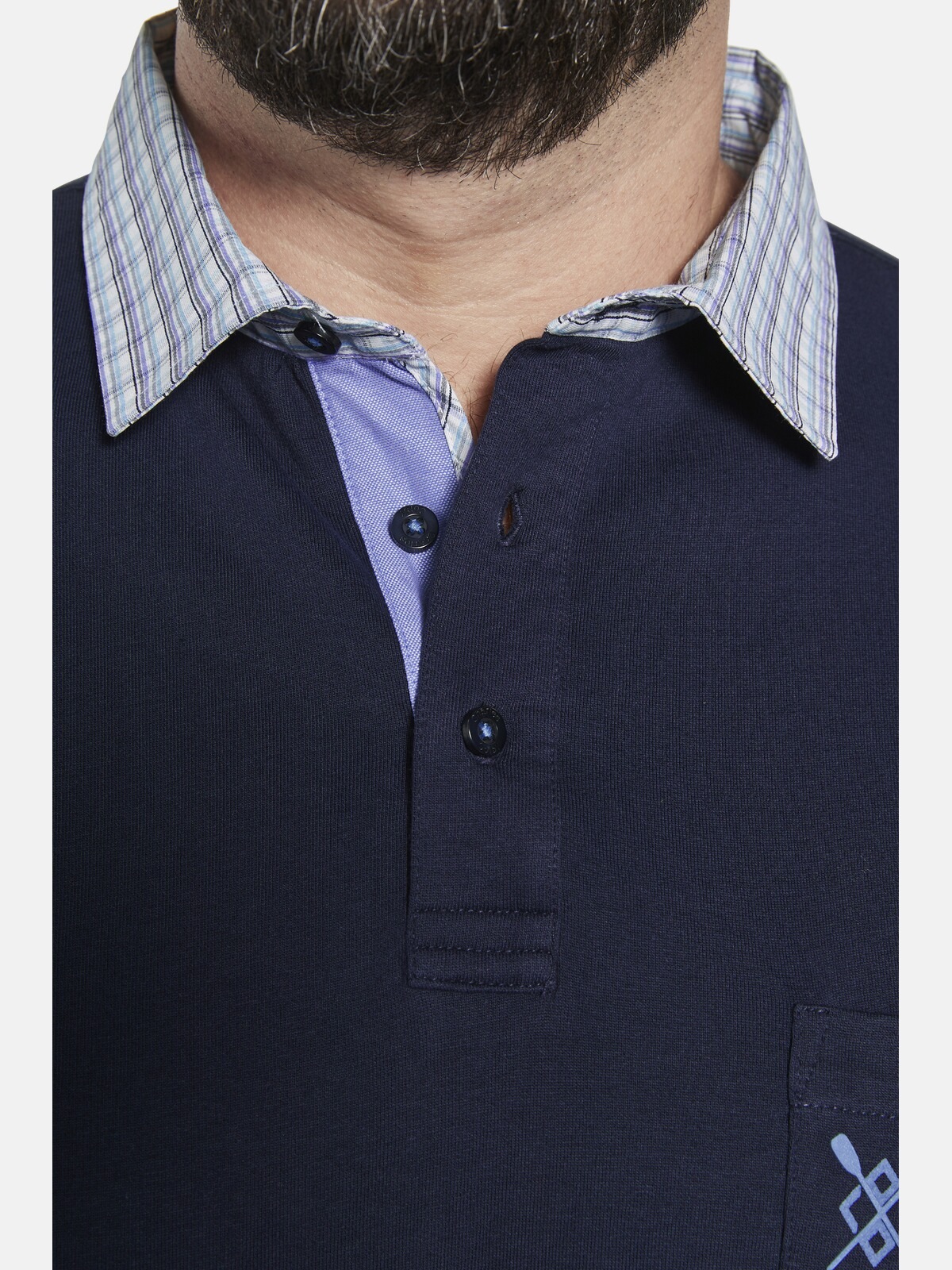 Charles Colby Sweatshirt »Sweatshirt EARL BALIN«, (1 tlg.), mit karierten Details