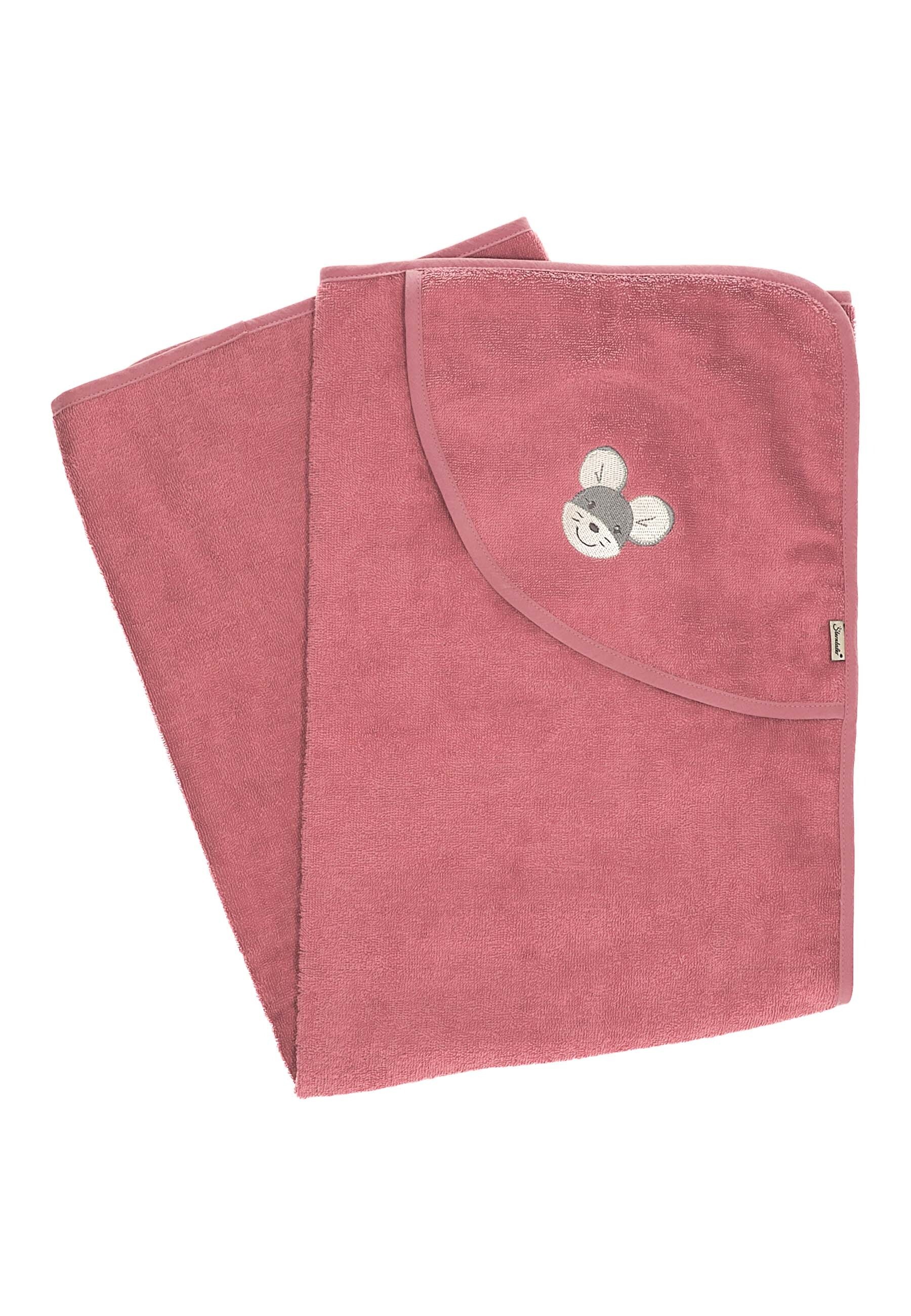 Sterntaler® Kapuzenhandtuch »GOTS Kapuzenbadetuch 100x100 cm MAUS Mabel«, (1 St.)