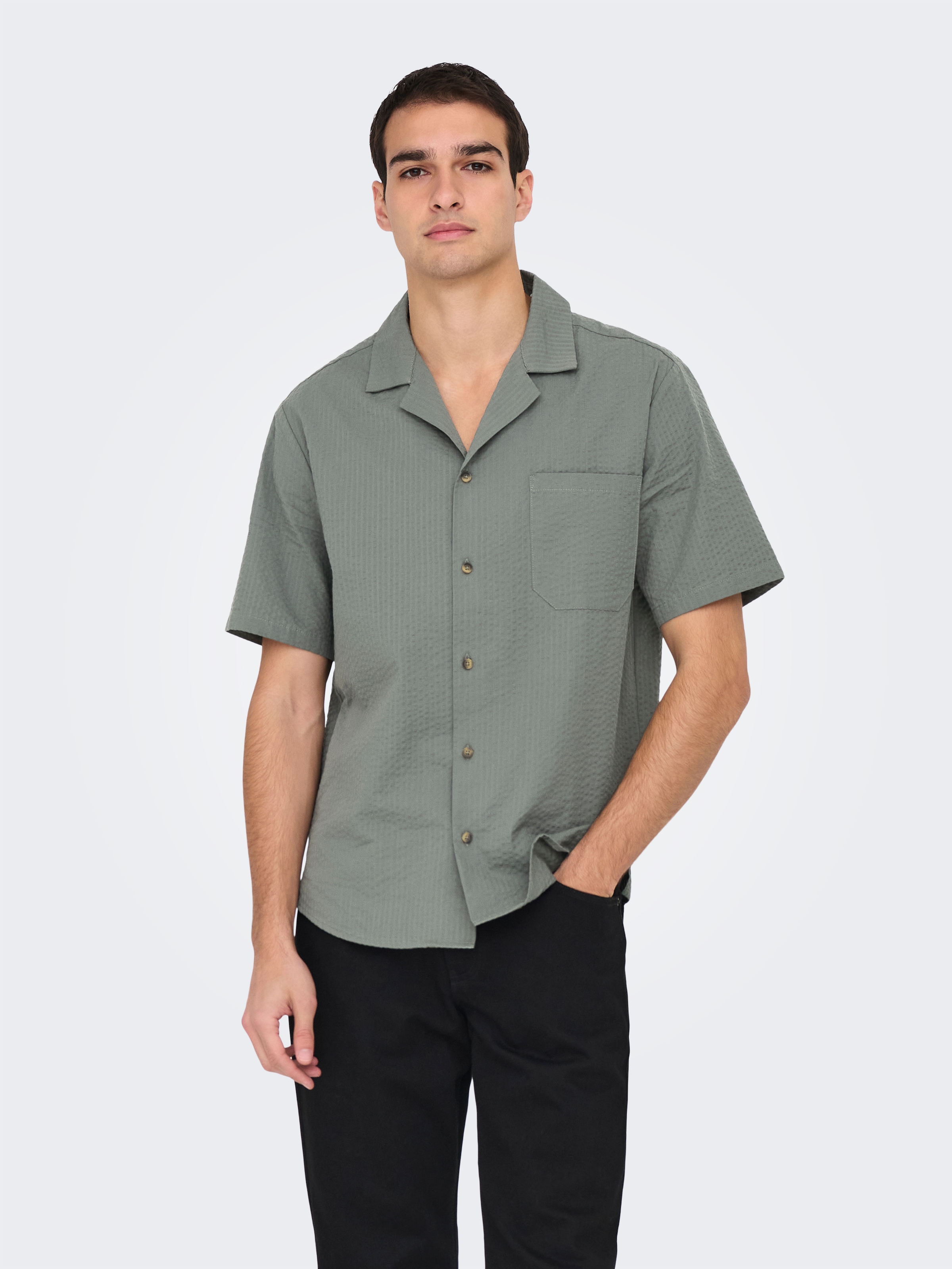 ONLY & SONS Kurzarmhemd »ONSEYE RESORT SEERS 0009 SHIRT NOOS«