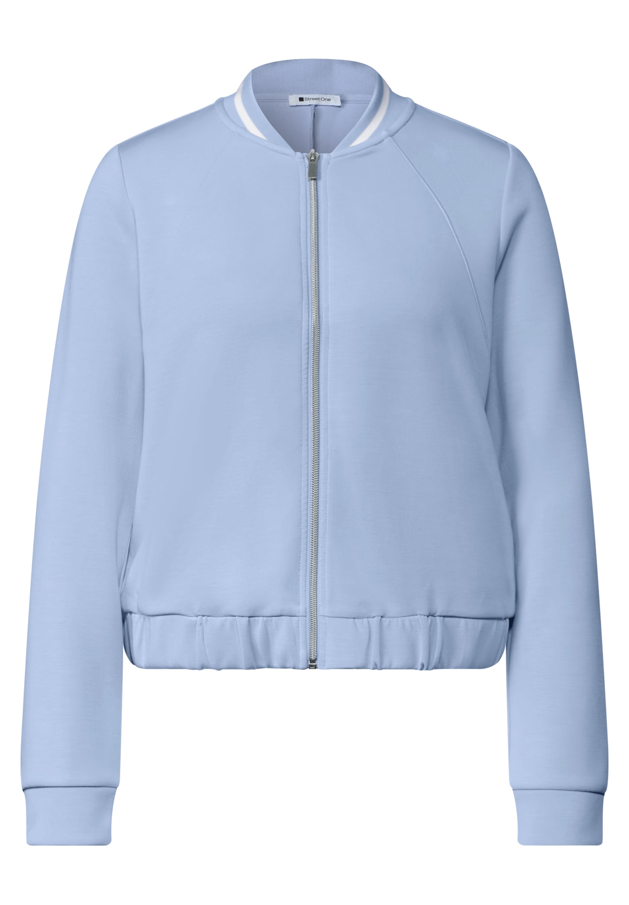 STREET ONE Sweatjacke im Silk-Look mit Zipper