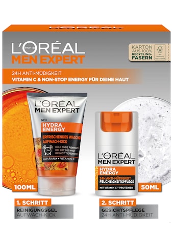 Gesichtspflege-Set »L'Oréal Men Expert Hydra Energy Geschenkset«, mit Vitamin C