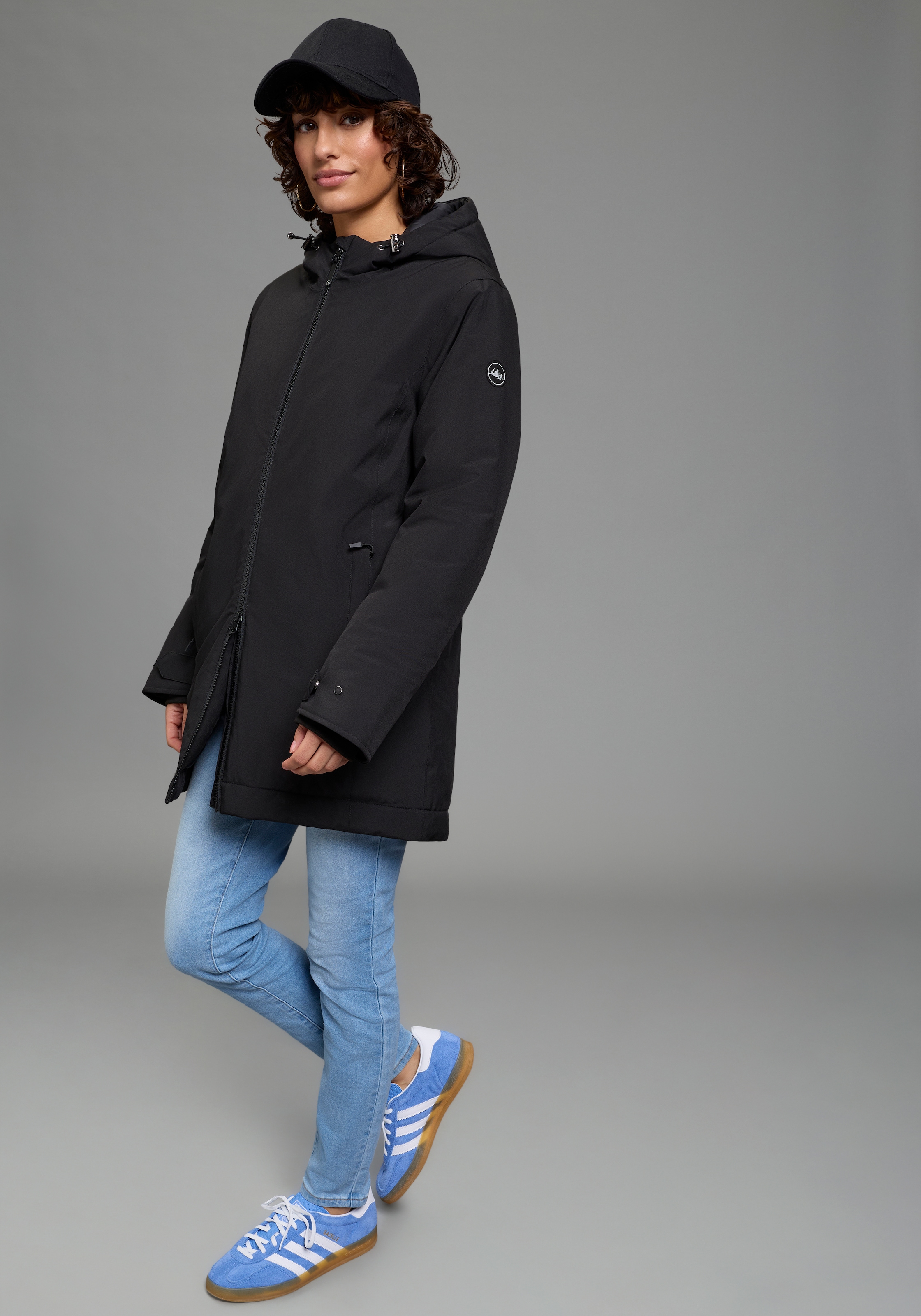 Polarino Funktionsjacke mit Kapuze Wärmend, winddicht, wasserabweisend, Übergangsjacke