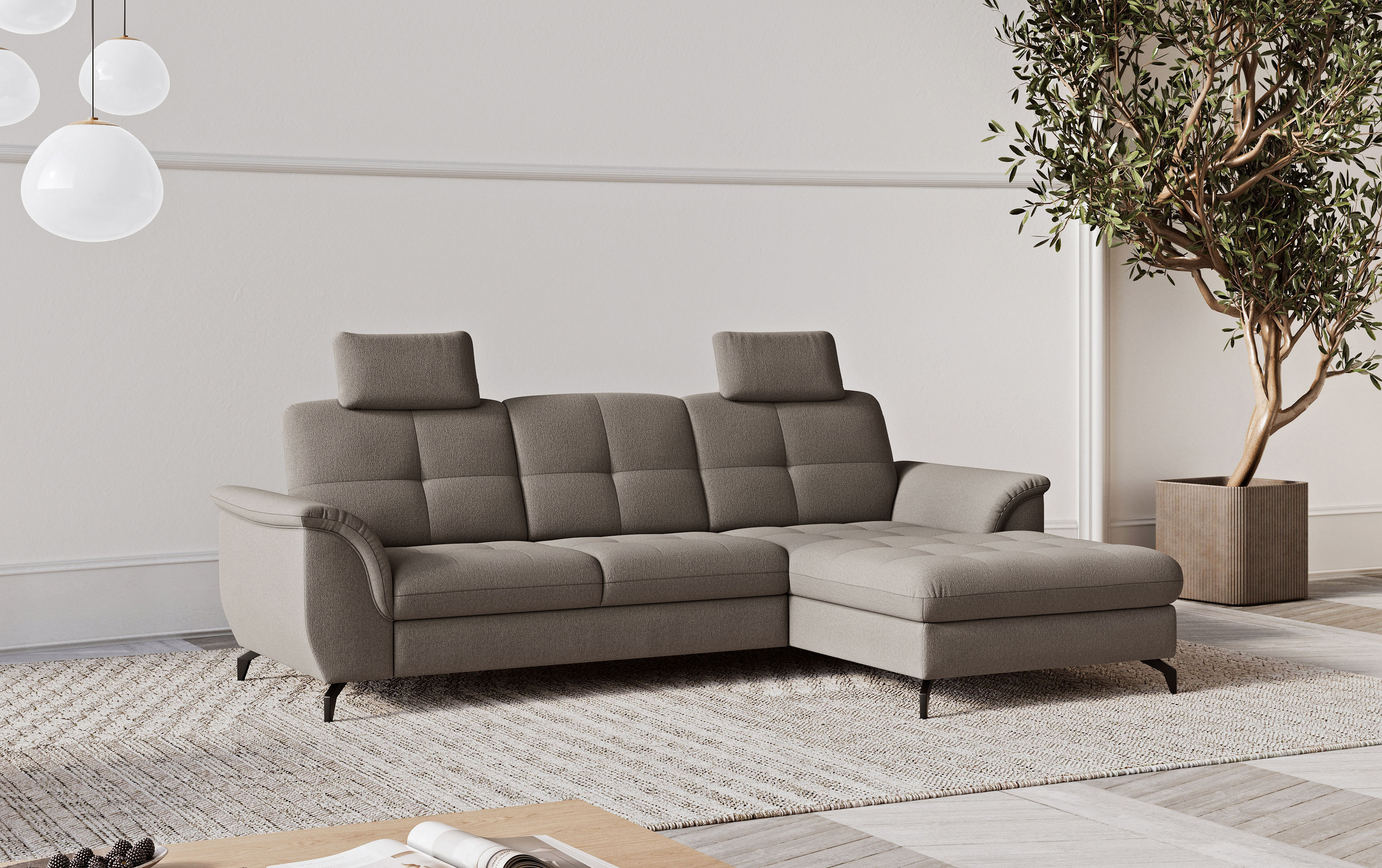 sit&more Ecksofa "Zora" wahlweise mit Schlaffunktion und Bettkasten