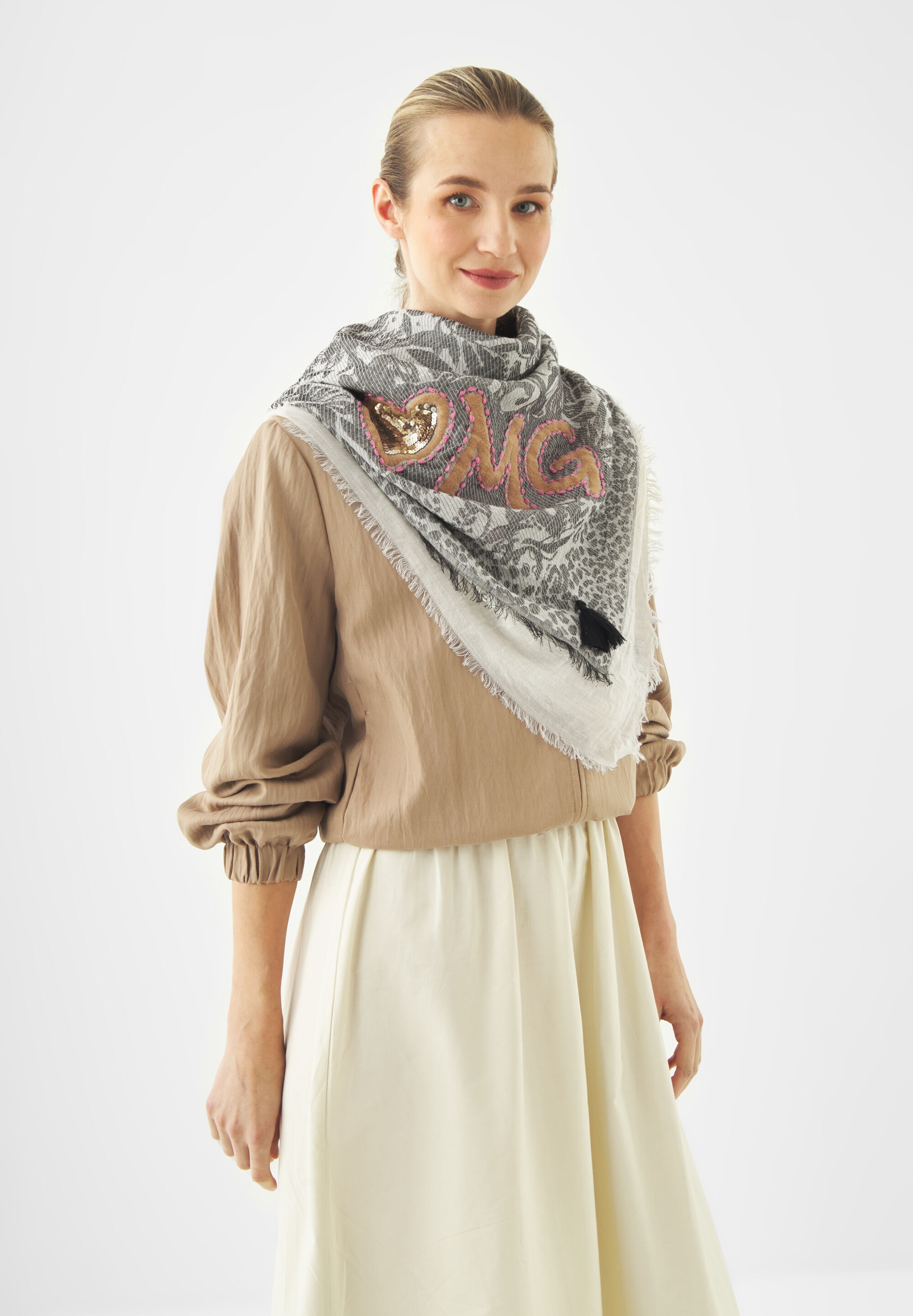 Codello Modetuch »Codello Jacquard-Tuch« Leo-Blumen