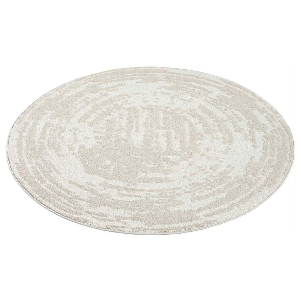 Carpet City Teppich »FLAIR171«, rund, 11 mm Höhe, Kurzflor-Teppich, Skandi-Stil, Wohnzimmer