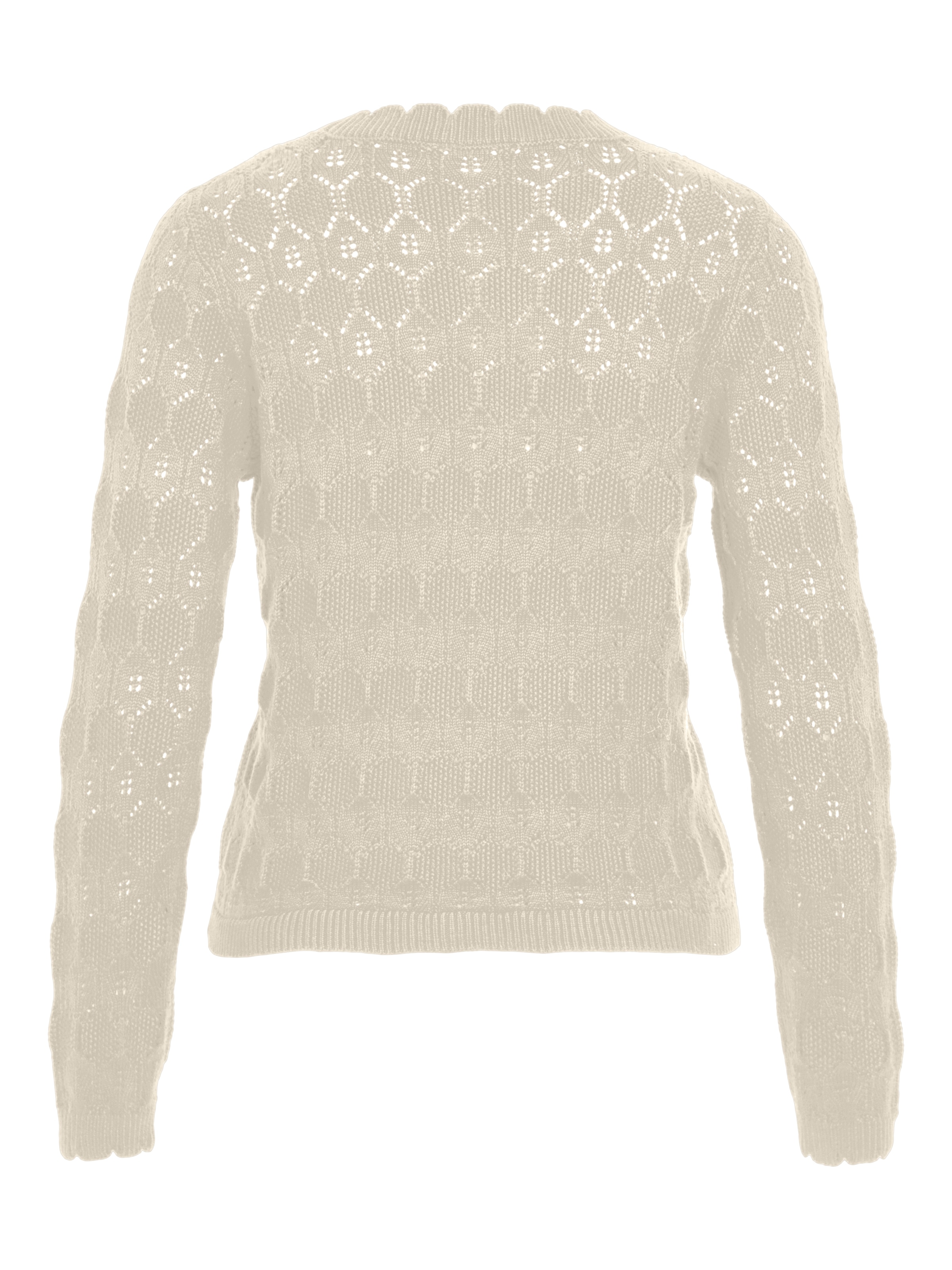Vila Rundhalspullover »VILOWEN L/S POINTELLE KNIT TOP/PB«