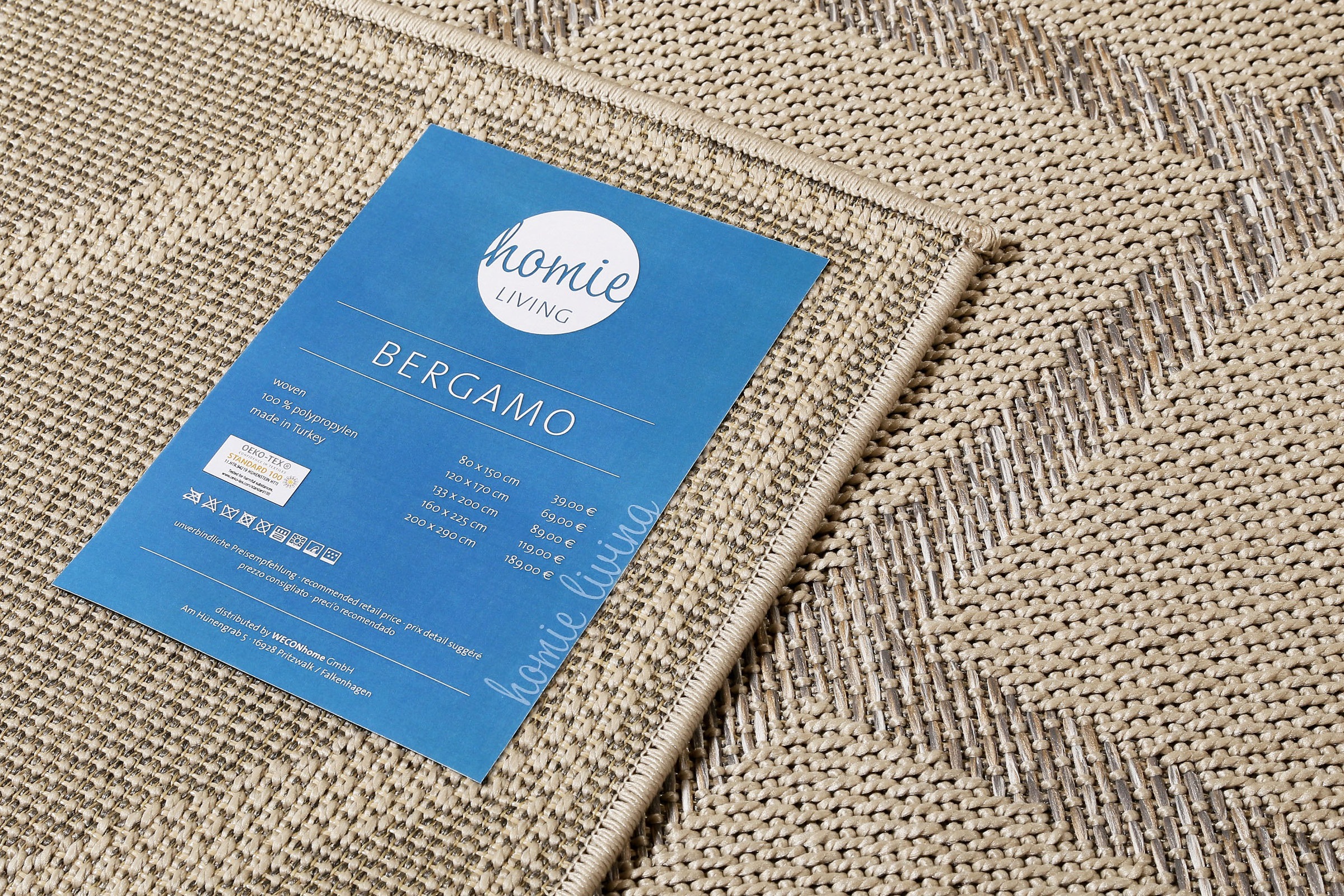 Homie Living Teppich »Bergamo HL-45574«, rechteckig, 5 mm Höhe