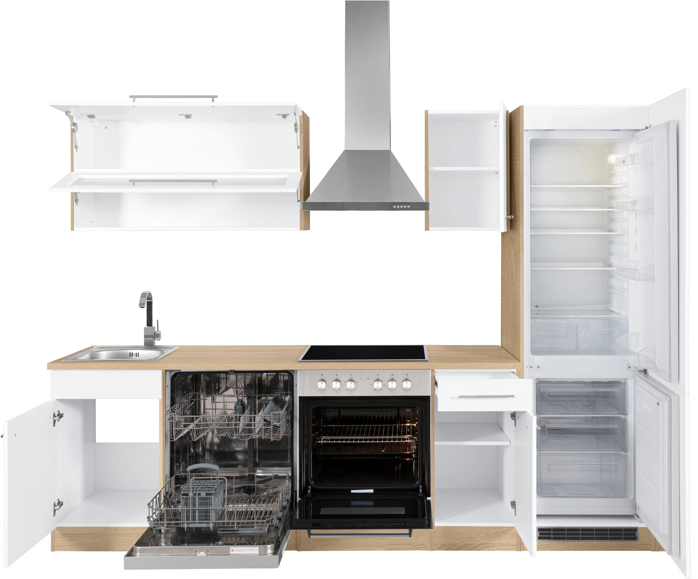 KOCHSTATION Küchenzeile »KS-Eton«, ohne E-Geräte, Breite 270 cm